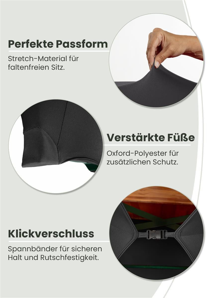 Gräfenstayn Hussen-Set Biertischhussen Bierzeltgarnitur 50cm 70cm, Biertischhussen 3 tlg Bierzeltgarnitur 50cm oder 70cm breite