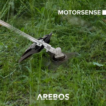 Arebos Benzin-Motorsense »5in1 Freischneider, 3PS, 52cc, mit gepolsterter Profi-Weste«, (Komplett-Set)