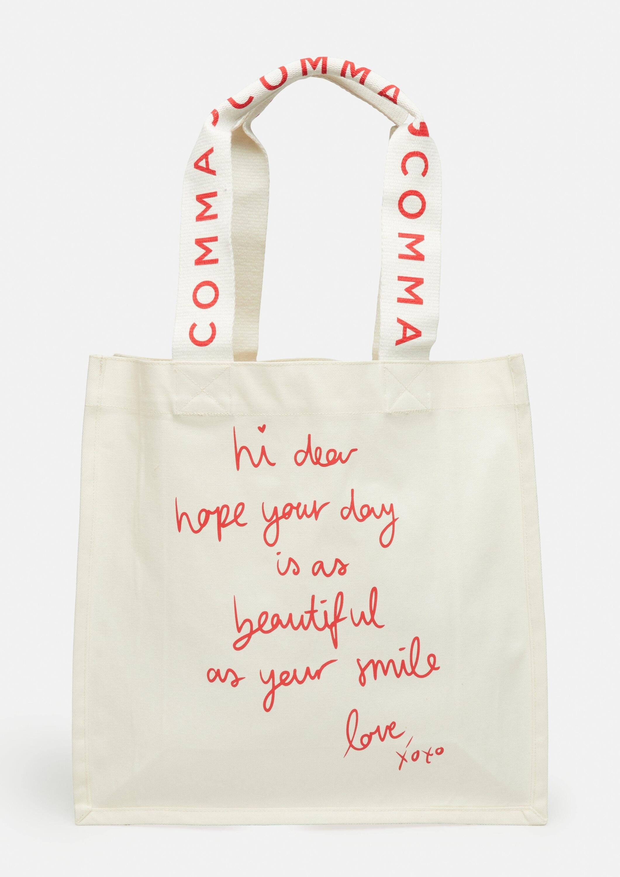 comma Shopper Tasche (1-tlg), Baumwoll-Shopper mit Artwork