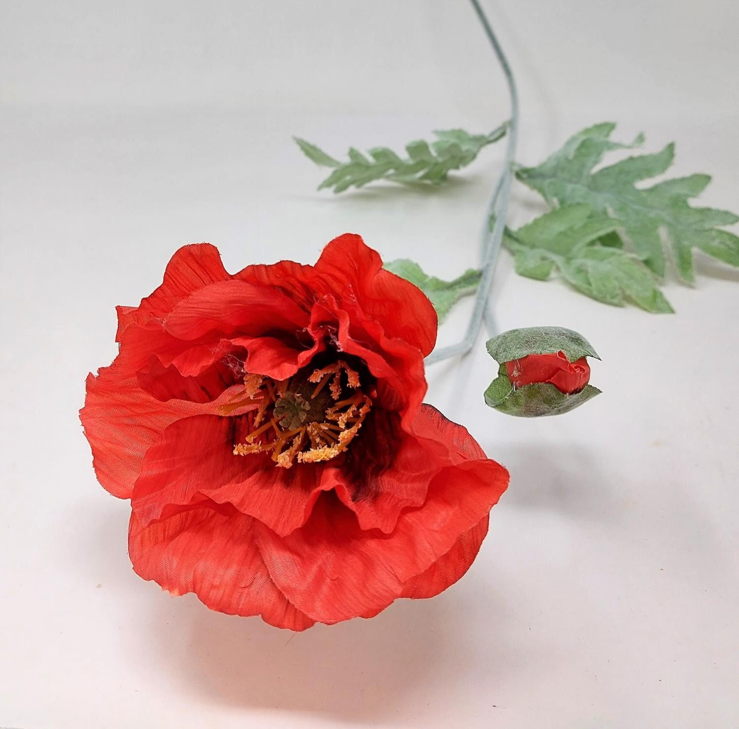 Kunstblume Rot, Durchmesser 12 cm, Emerald, günstig online kaufen
