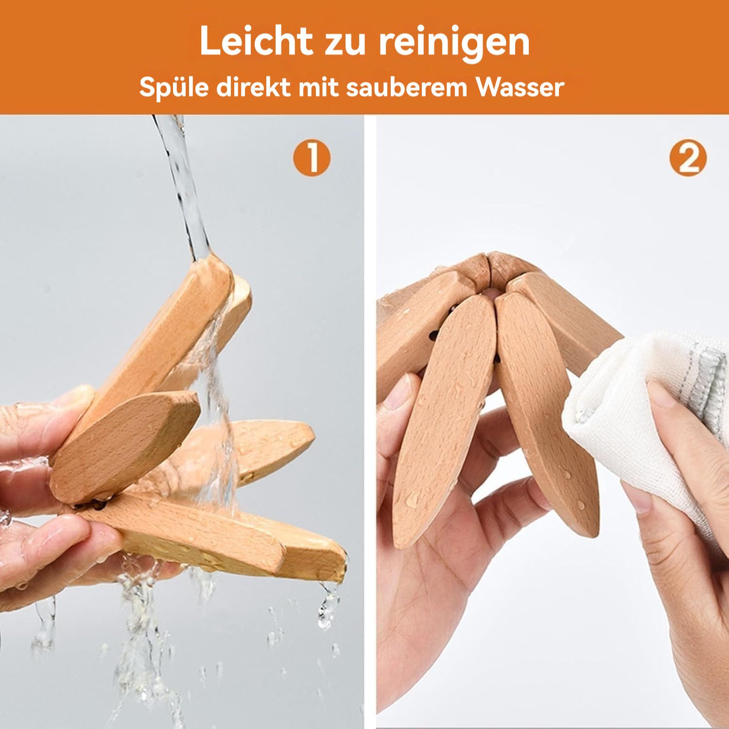 LEMLIT Topfuntersetzer Weihnachtsbaum-Untersetzer und aus Holz,3 Holzuntersetzer, Zubehör für Pfannen,Topfe, Auflaufformen, 1er Set, 1-tlg., dekoratives Servier – Bild 4 von 5
