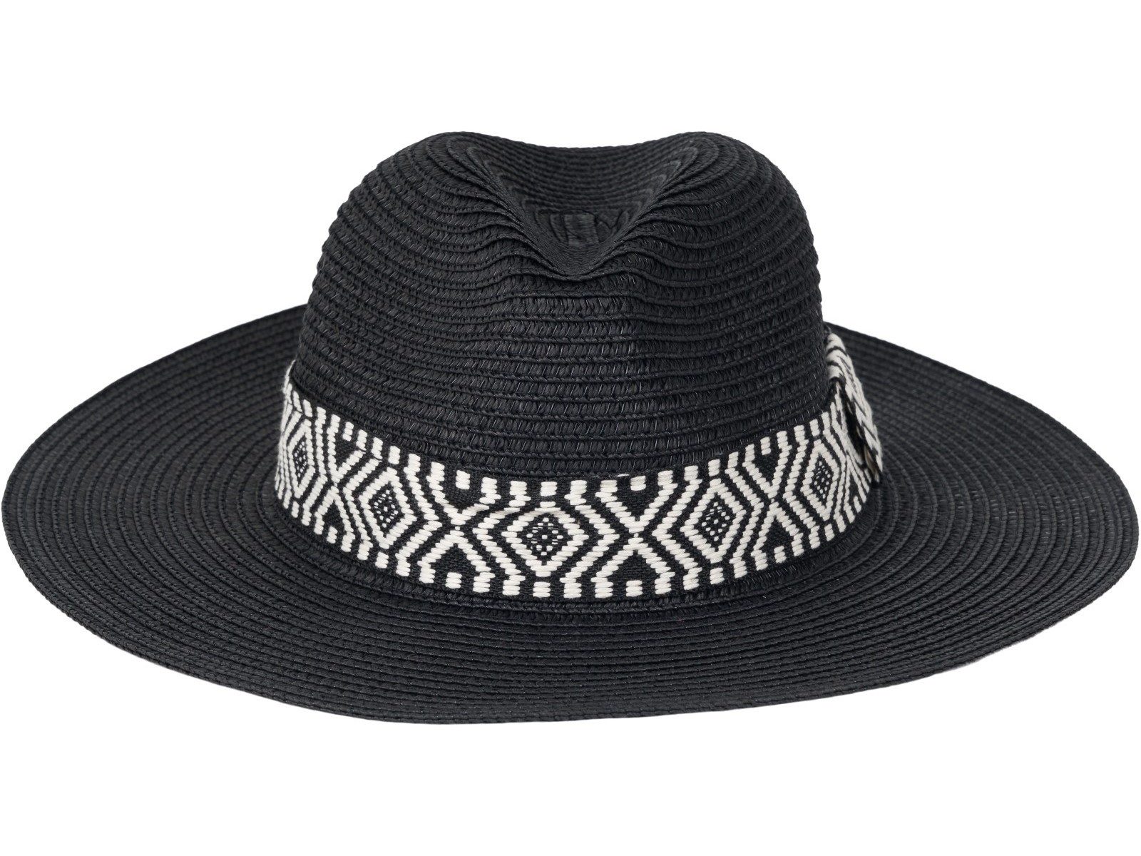 styleBREAKER Sonnenhut Panama Strohhut Hutband Azteken Muster (1-St)
