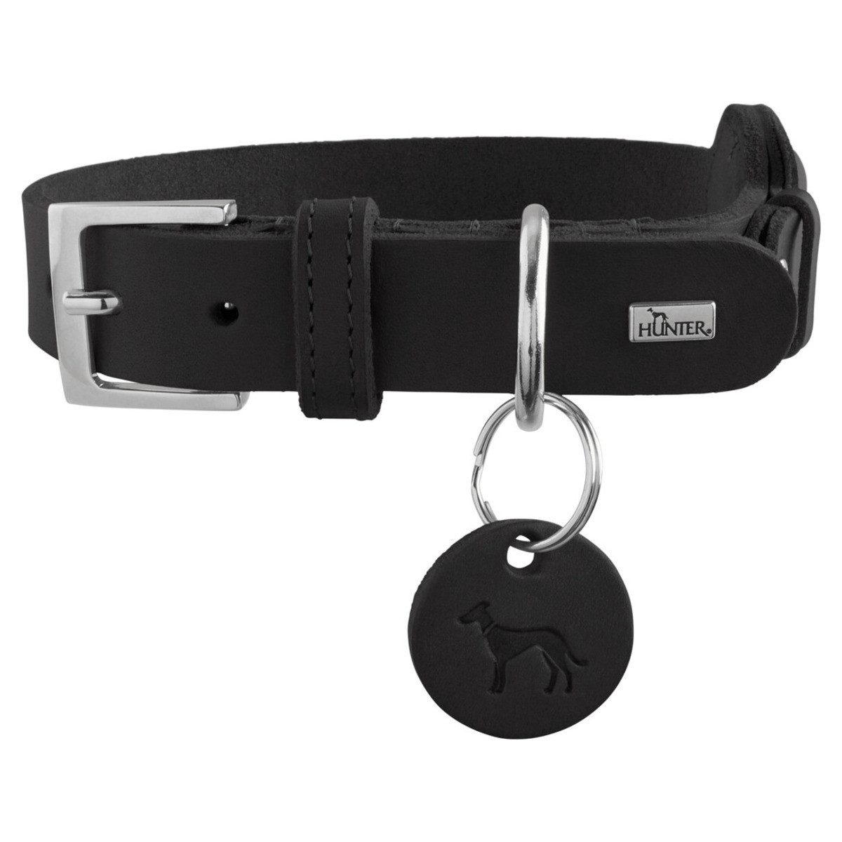 Thumbnail - Hunter Tierbedarf Hunde-Halsband Halsband Viborg mit Halter für Apple AirTag schwarz