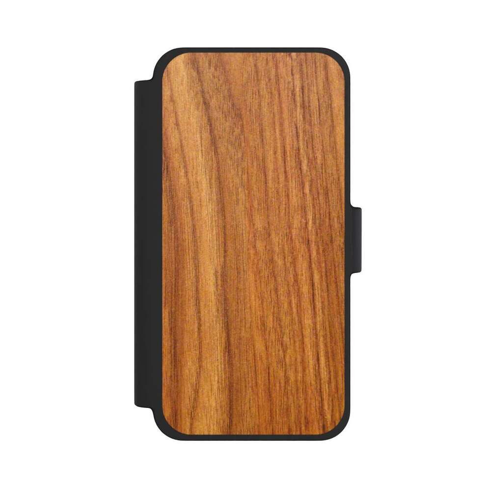 NIVOCASE Handyhülle Holzoptik Lärche Holz Lärche, Apple iPhone 12 mini Klapphülle Handyhülle aus Kunst Leder