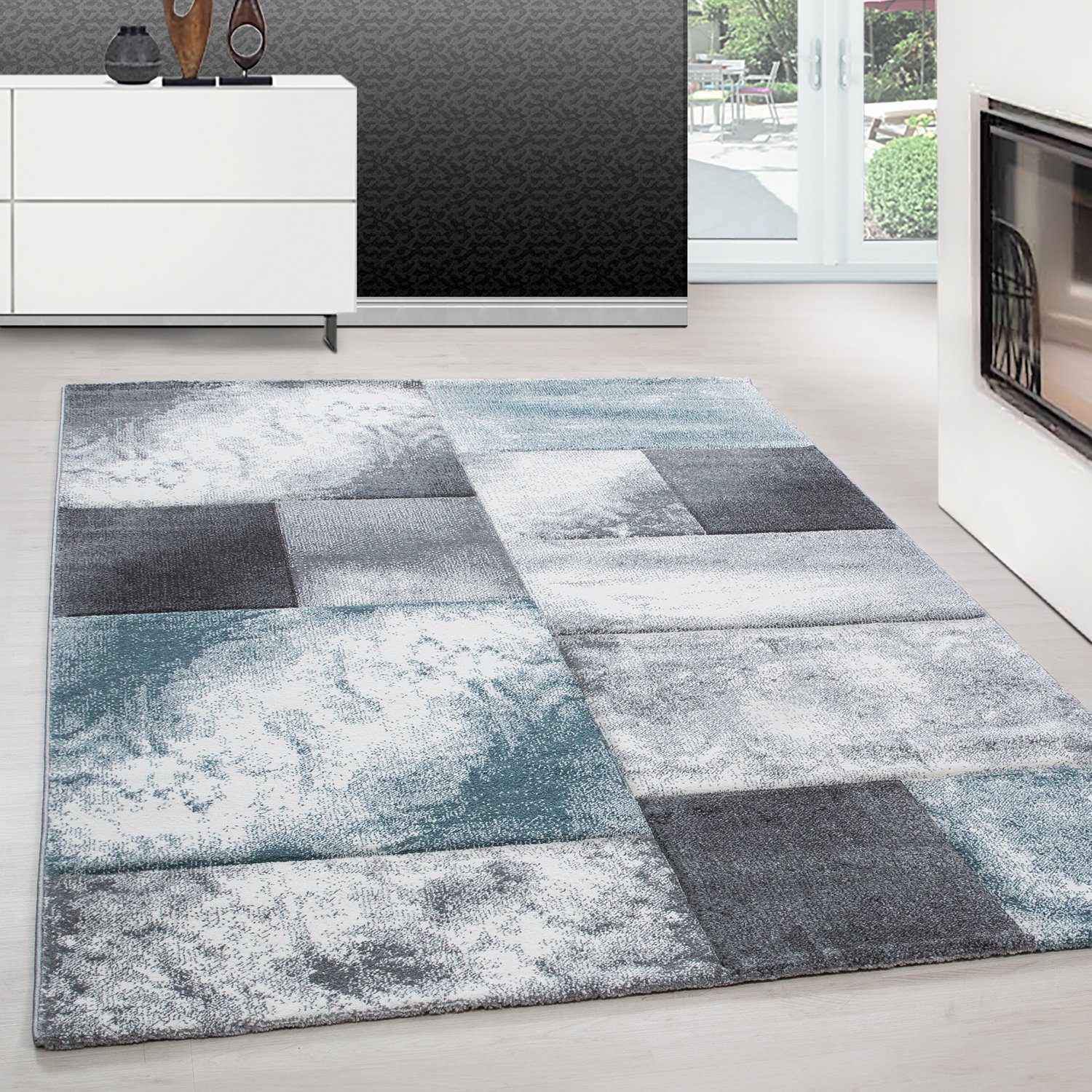 Teppium Teppich Kariert Design, Rechteckig, Höhe: günstig online kaufen
