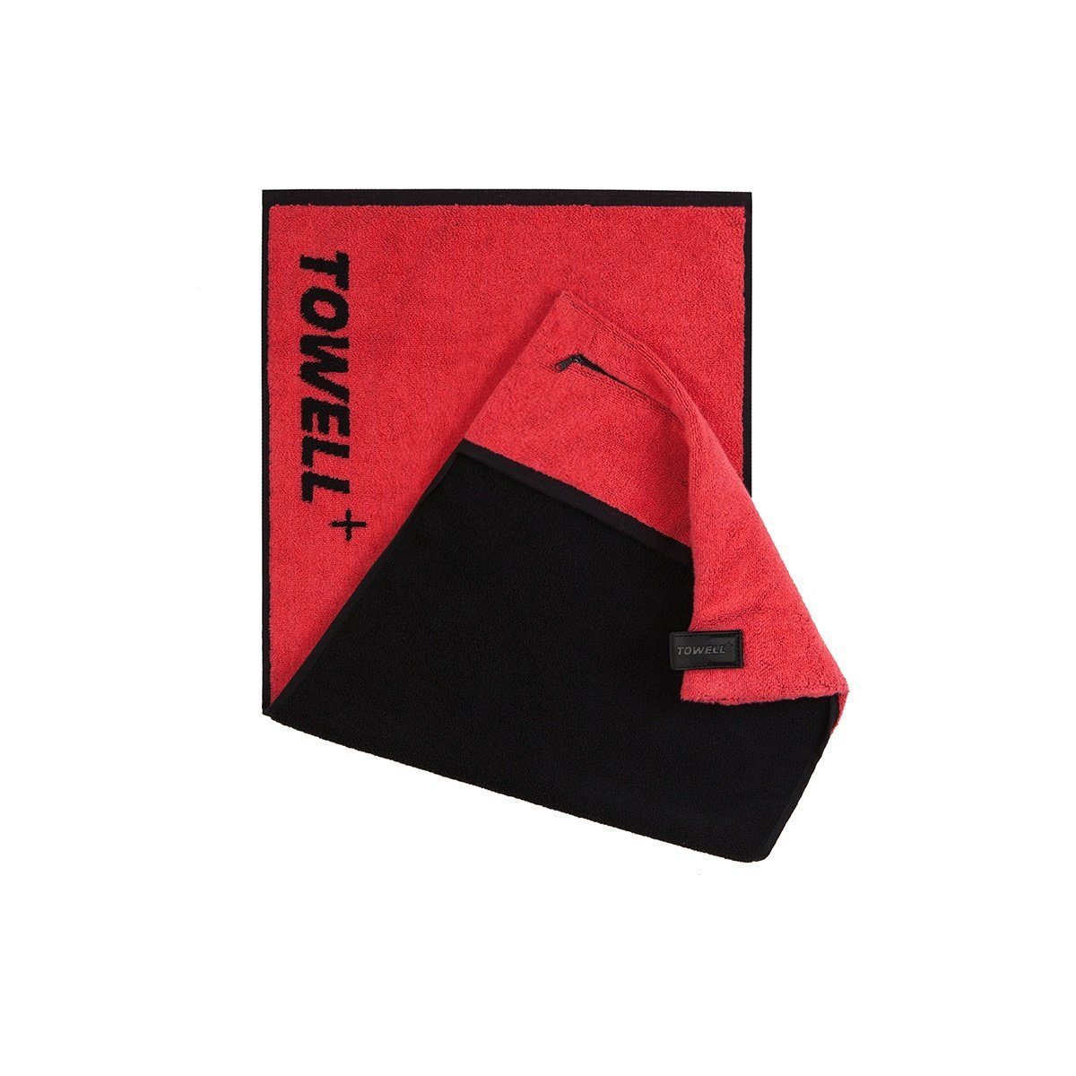 Stryve Sporthandtuch Towell + Handtuch mit Tasche und Magnetclip, Rot/Schwa günstig online kaufen