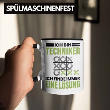 Trendation Tasse Trendation - Techniker Tasse Geschenk Männer Spruch Ich Finde Immer Eine Lösung Geschenkidee für Auto Techniker