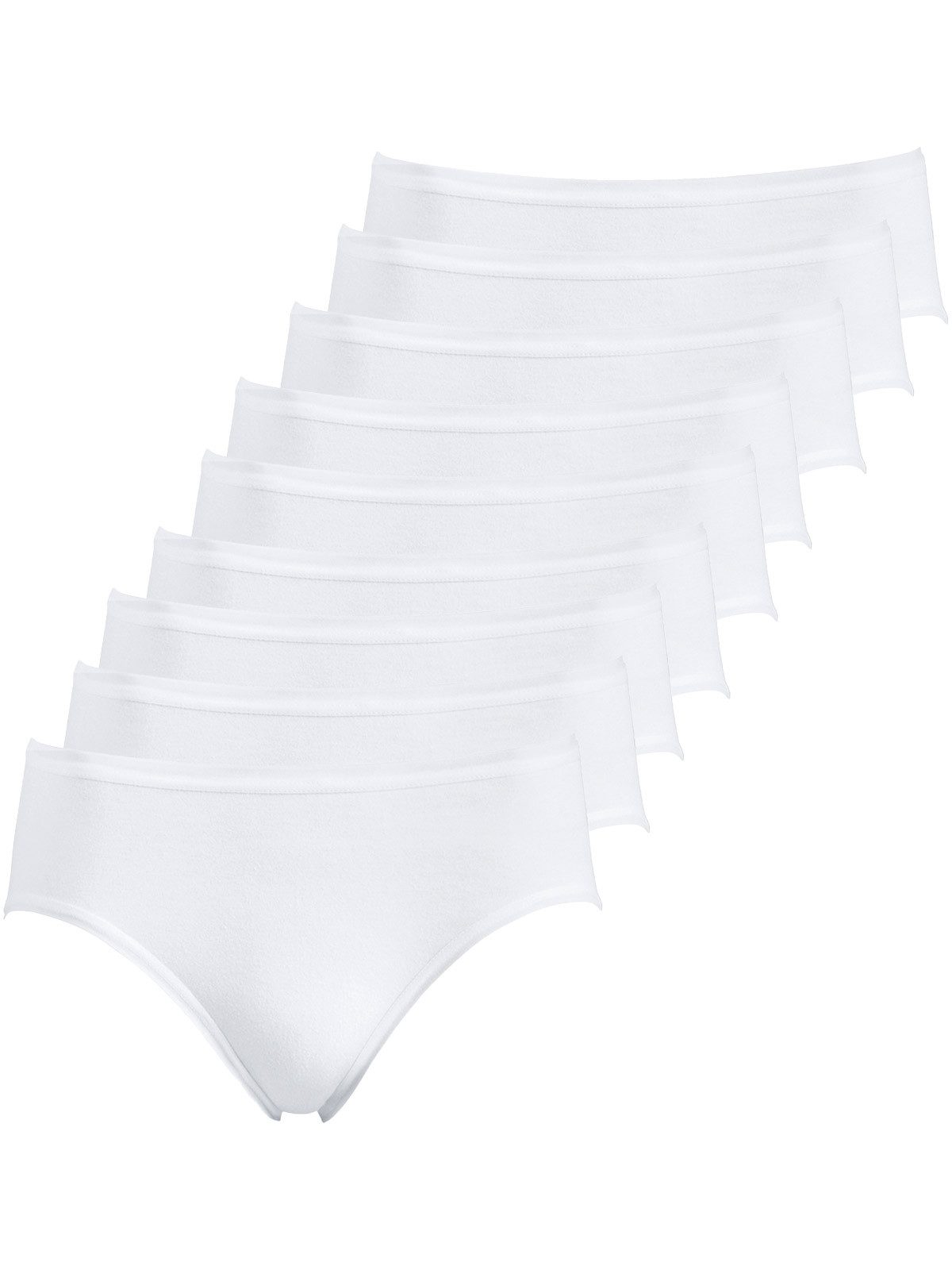 Hüftslip 9er Pack Damen Midi Slip Baumwolle