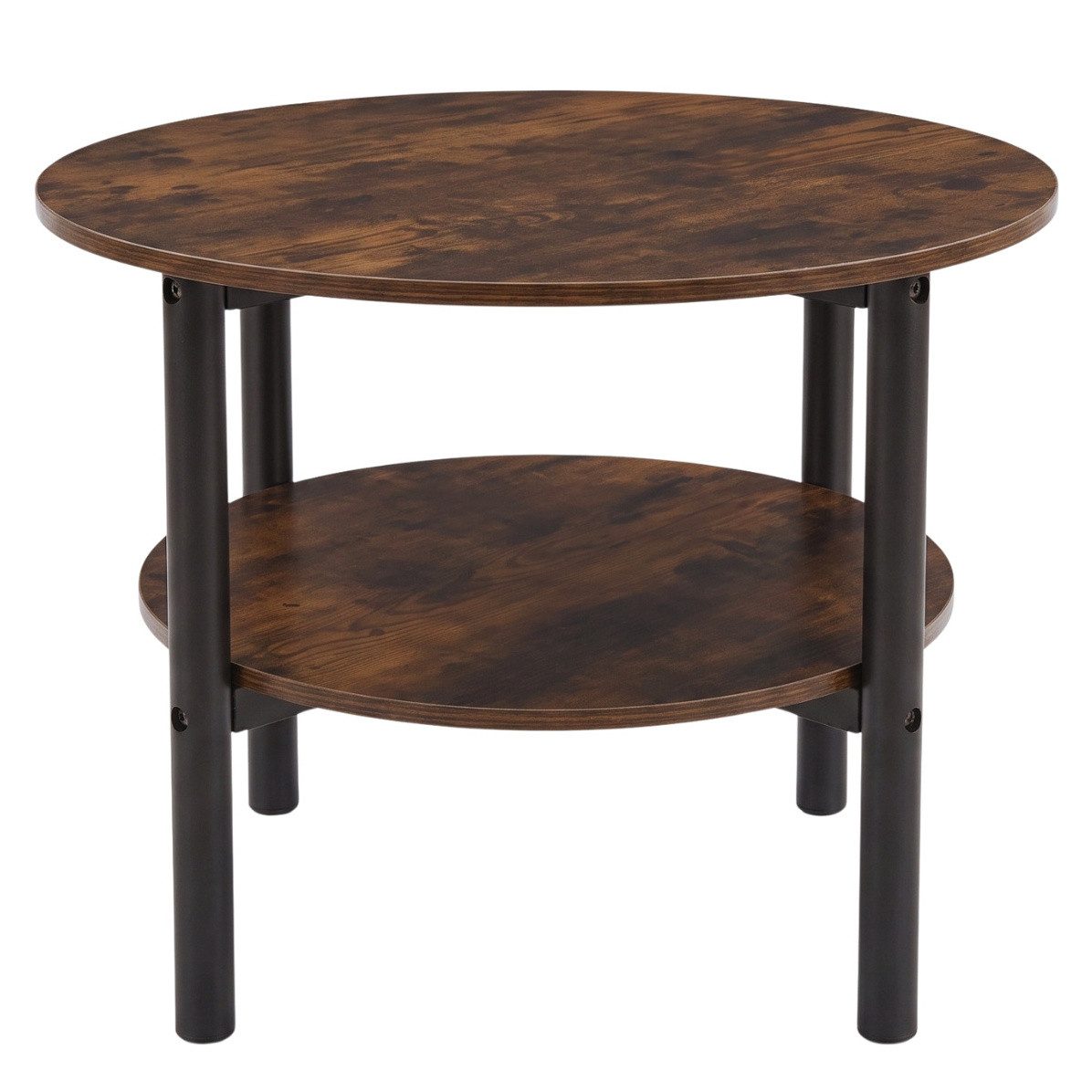 SCENA LIVING Couchtisch Runder Couchtisch, zweistöckig, Ø 60 cm × 45 cm