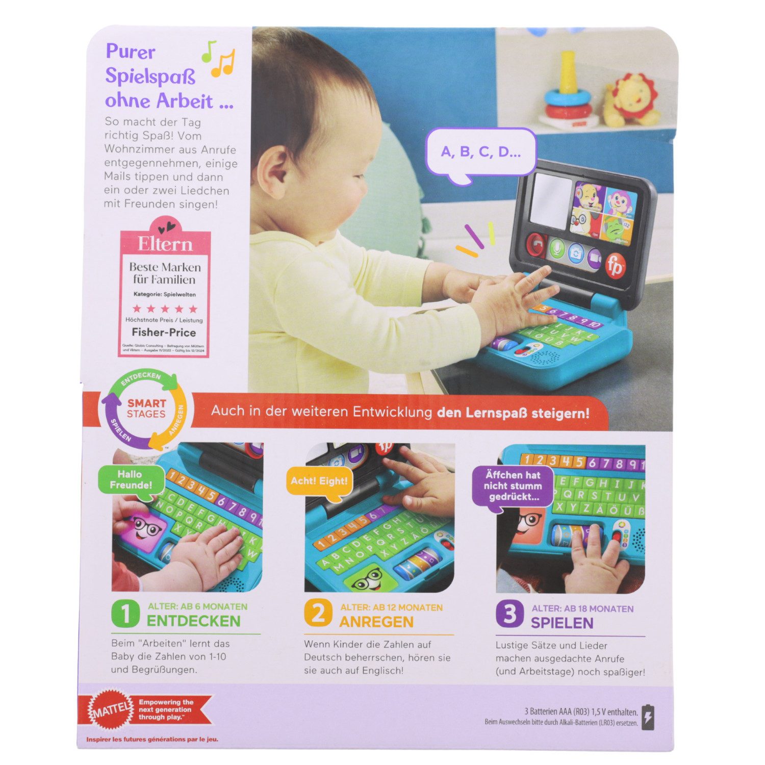 Fisher-Price® Lernspielzeug Fisher-Price Lernspaß Homeoffice Laptop Spielze günstig online kaufen