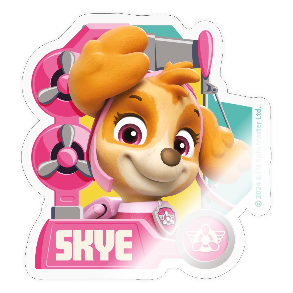 Spreadshirt Aufkleber Paw Patrol Skye Charakterdesign Sticker Aufkleber