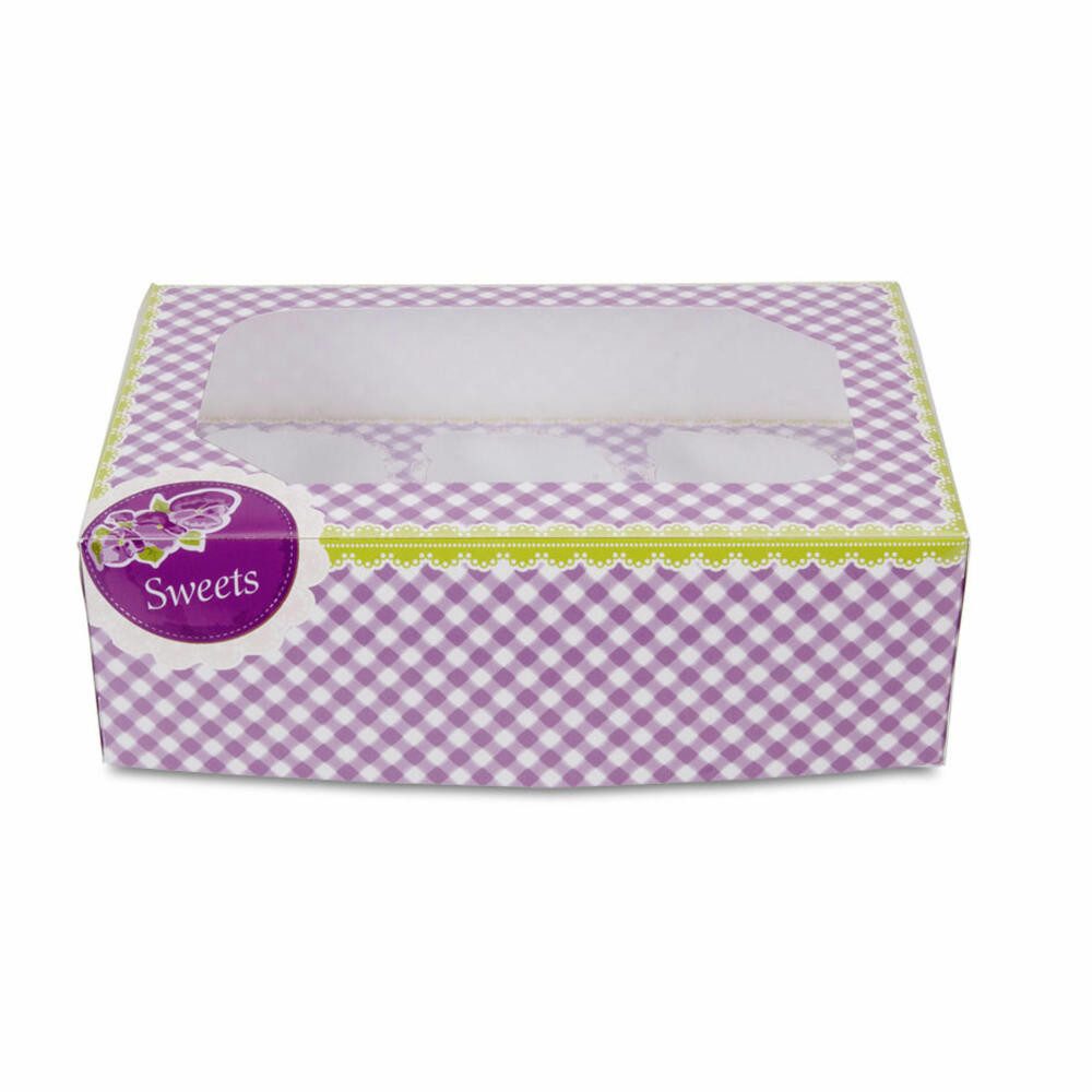 STÄDTER Kuchentransportbox Muffinbox Sweets für 6 Muffins, Pappe
