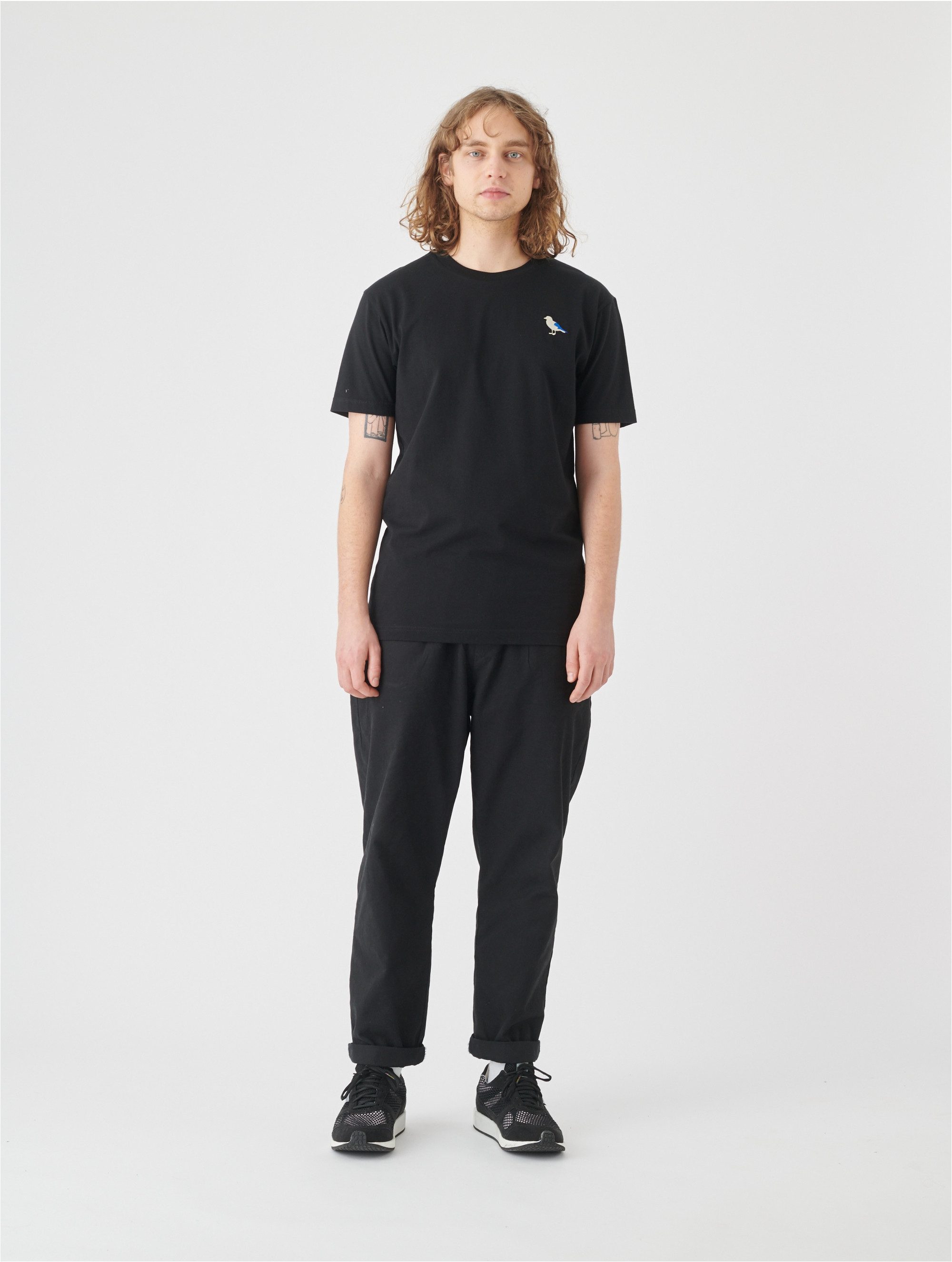 Cleptomanicx T-Shirt Embro Gull mit Gull-Stickerei