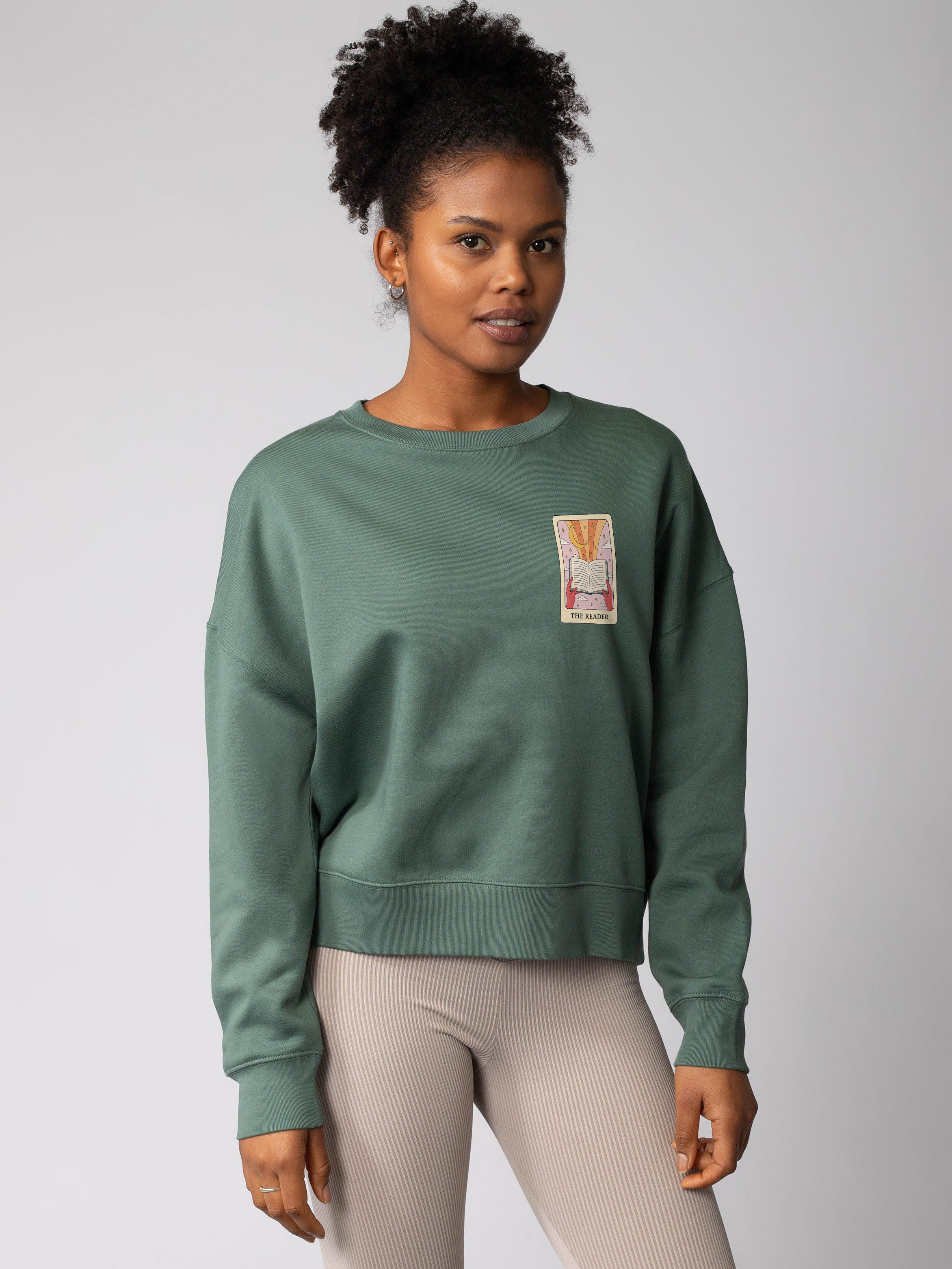 wat? Apparel Sweatshirt Tarot The Reader