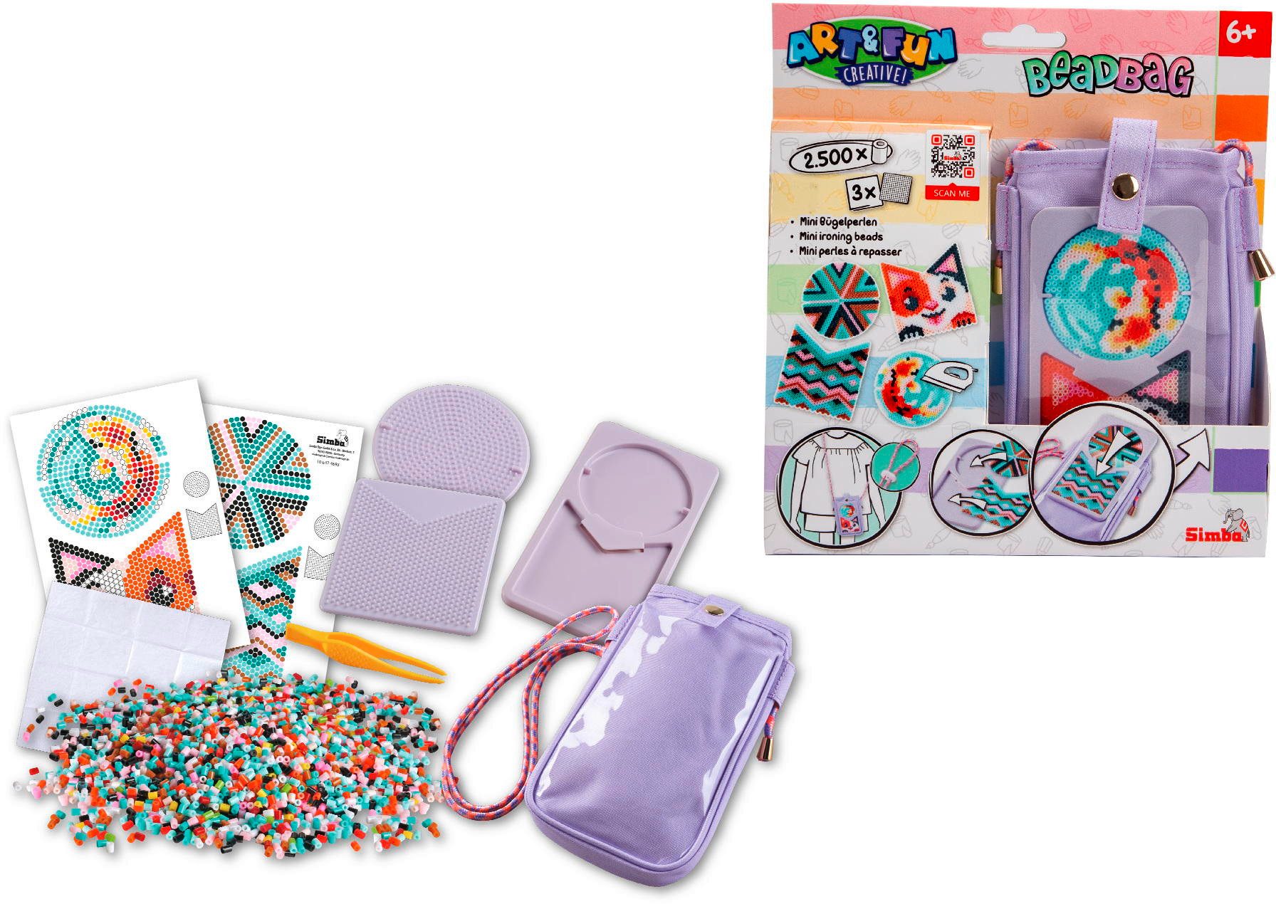 SIMBA Kreativset Spielzeug Kreativ Perlen ART & FUN 2500 Bügelperlen Mobile 106374698