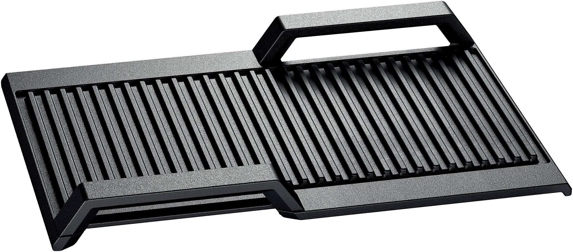 BOSCH Grillplattenaufsatz HEZ390522, Aluguss, für zusammengeschaltete FlexZonen bei Kochfeldern mit Induktion