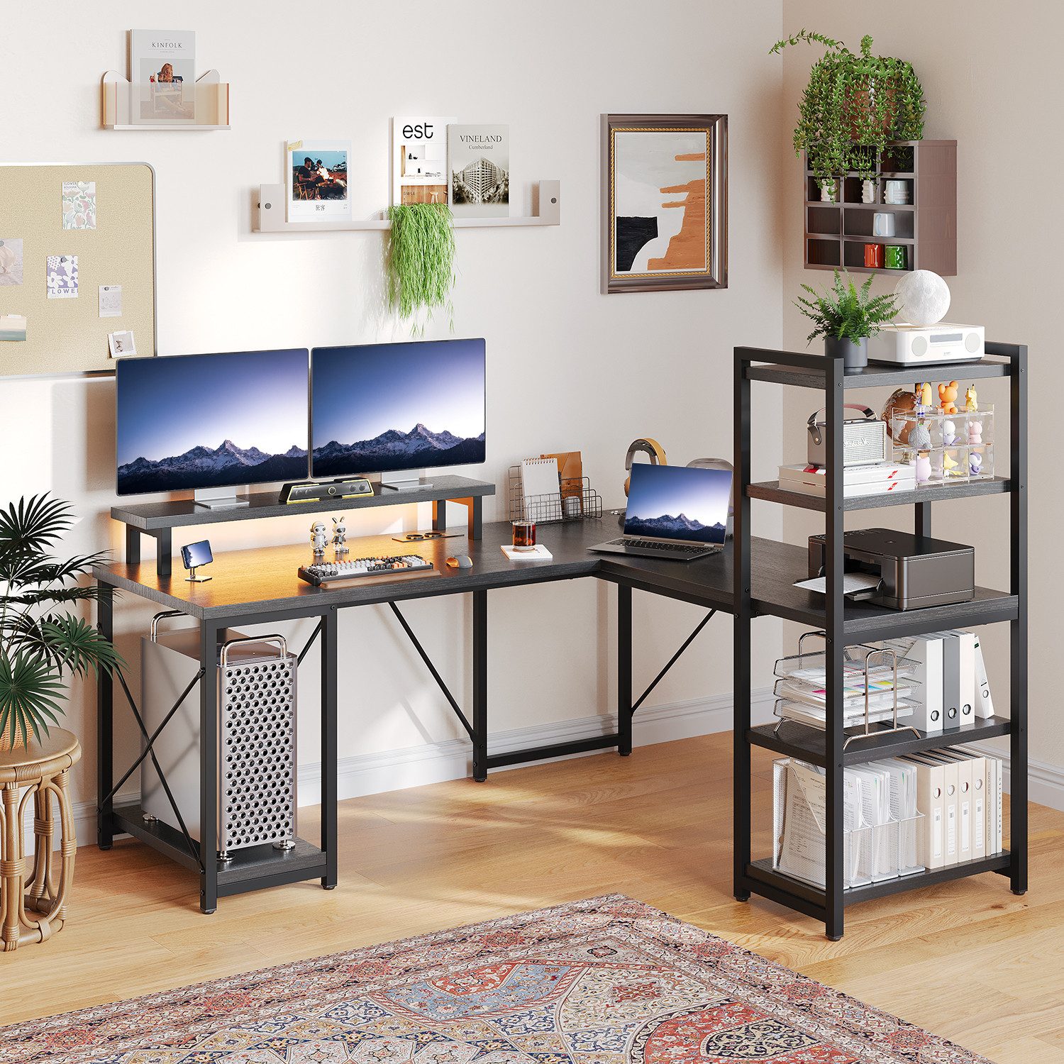 HOMALL Computertisch Eckschreibtisch Reversibel L Förmiger günstig online kaufen