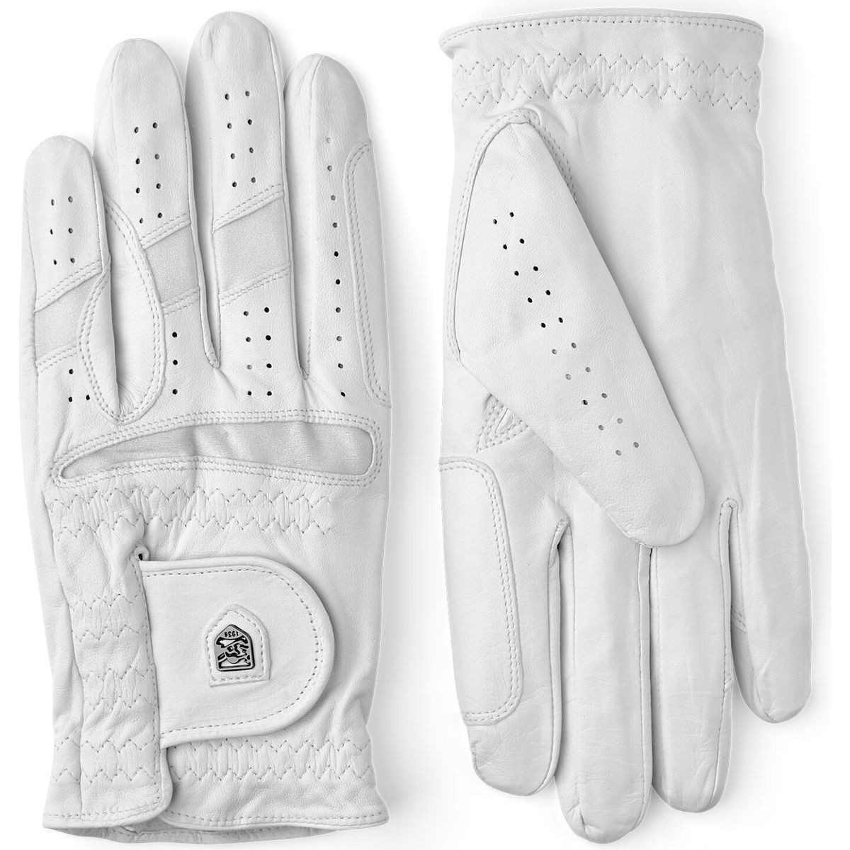 Hestra Multisporthandschuhe Leather Direct - 5 Finger Eleganter, elastischer Reithandschuh aus Lammnappa mit