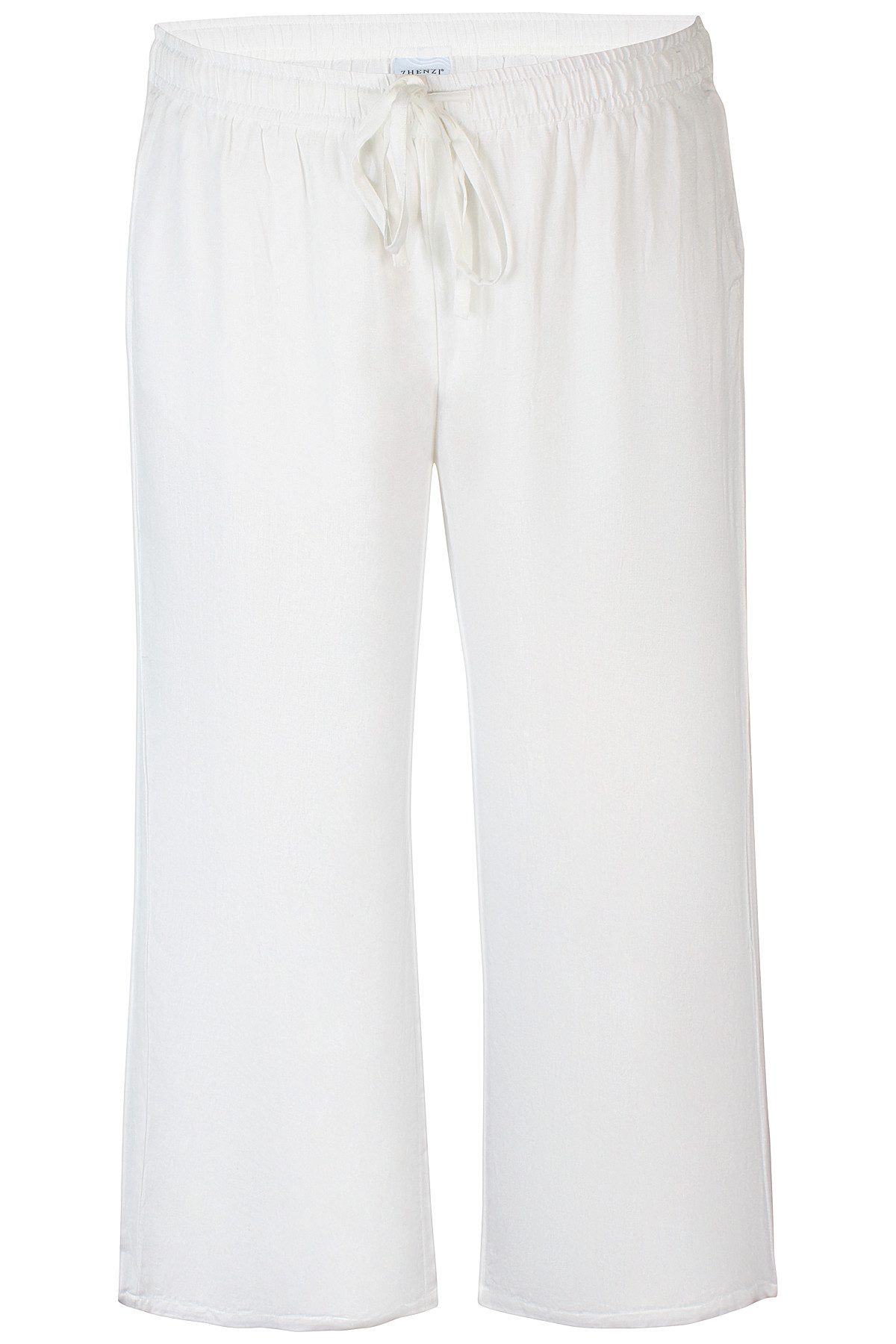 Zhenzi Leinenhose Leinenhose Hyla weiß Elastikbund günstig online kaufen
