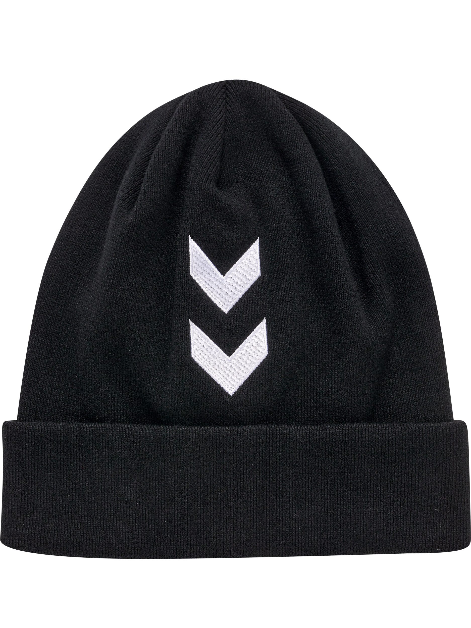 hummel Beanie HMLPRO HAT mit gedrucktem Kontrastlogo, elastisches Material, schnell trocknend