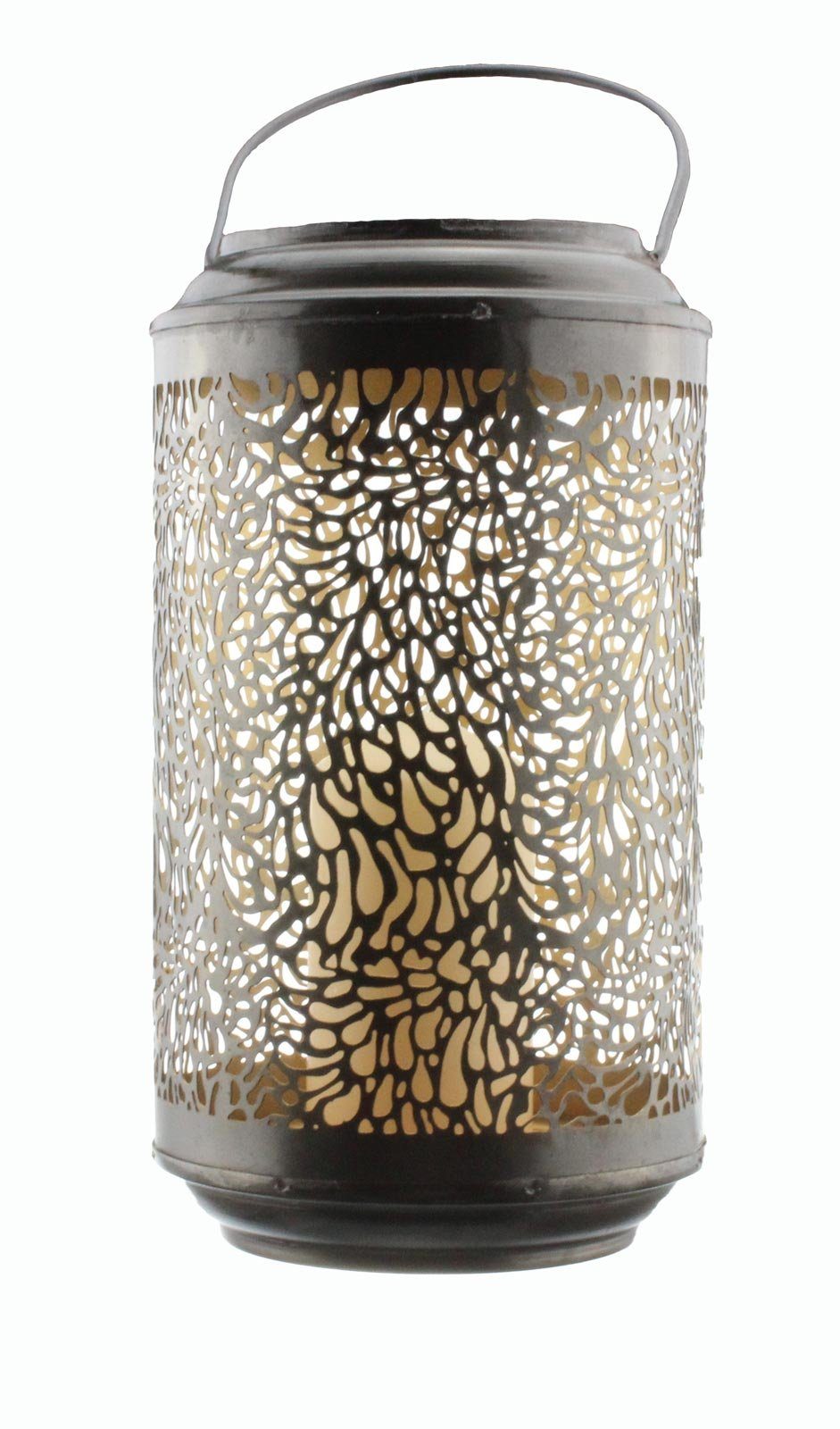 Metall Gartenlaterne aus Sendez Kerzenhalter Laterne Sendez 37x15cm Laterne Windlicht Handgefertigt