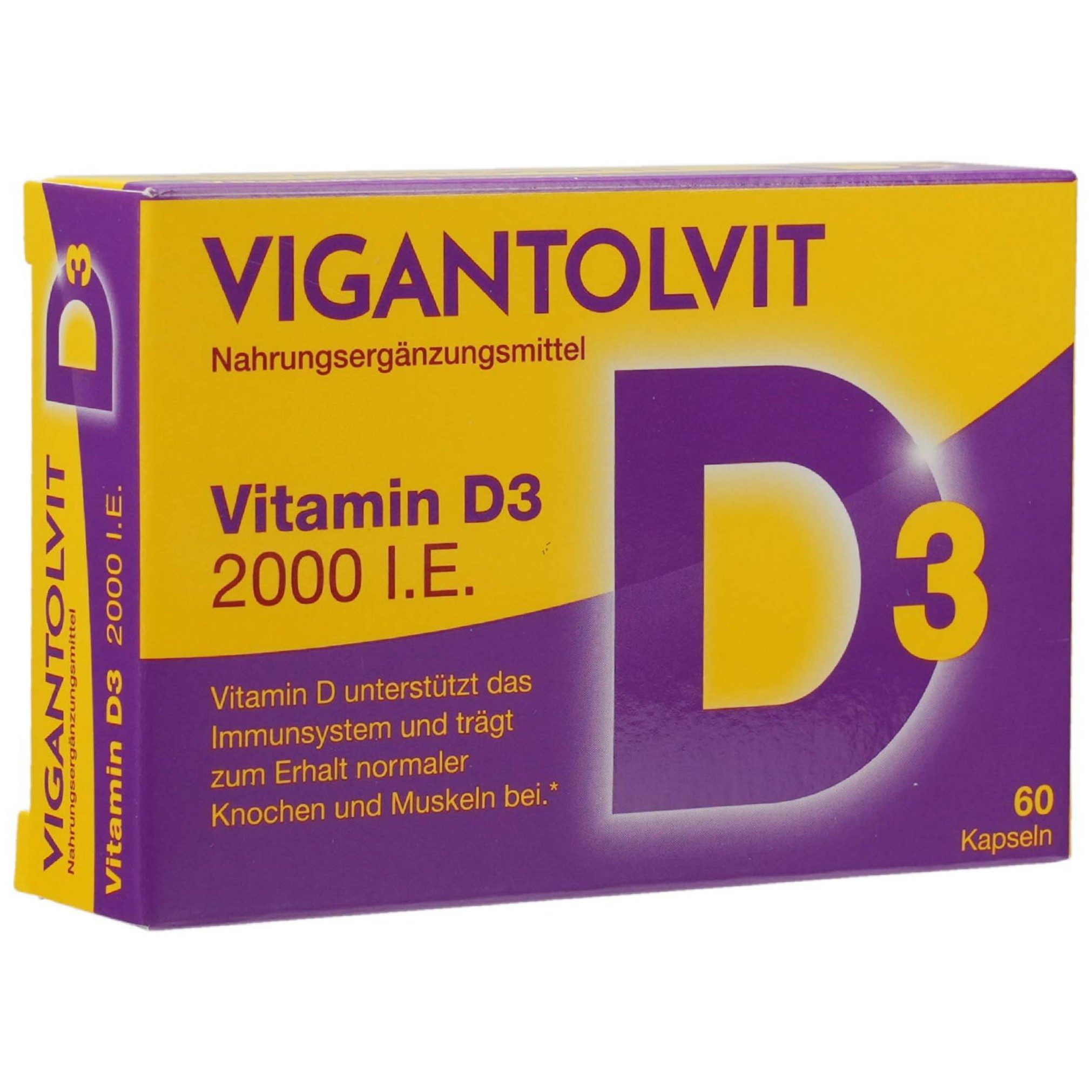 Vigantolvit Vigantolvit 2000 I.E. Vitamin D3 Weichkapseln PZN 12423852 Weichkapseln