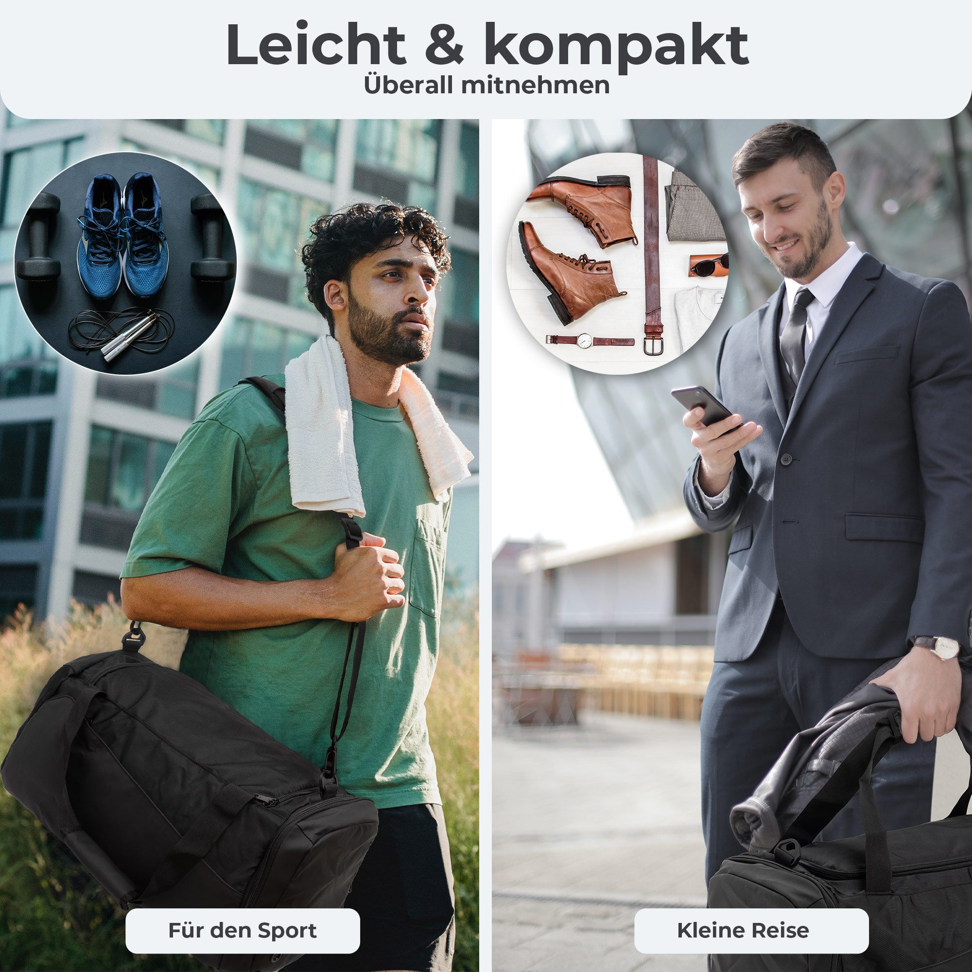 achilles Reisetasche Sporttasche mit Schuhfach, Fitness-Tasche, Trainingstasche, Gym-Bag (1)