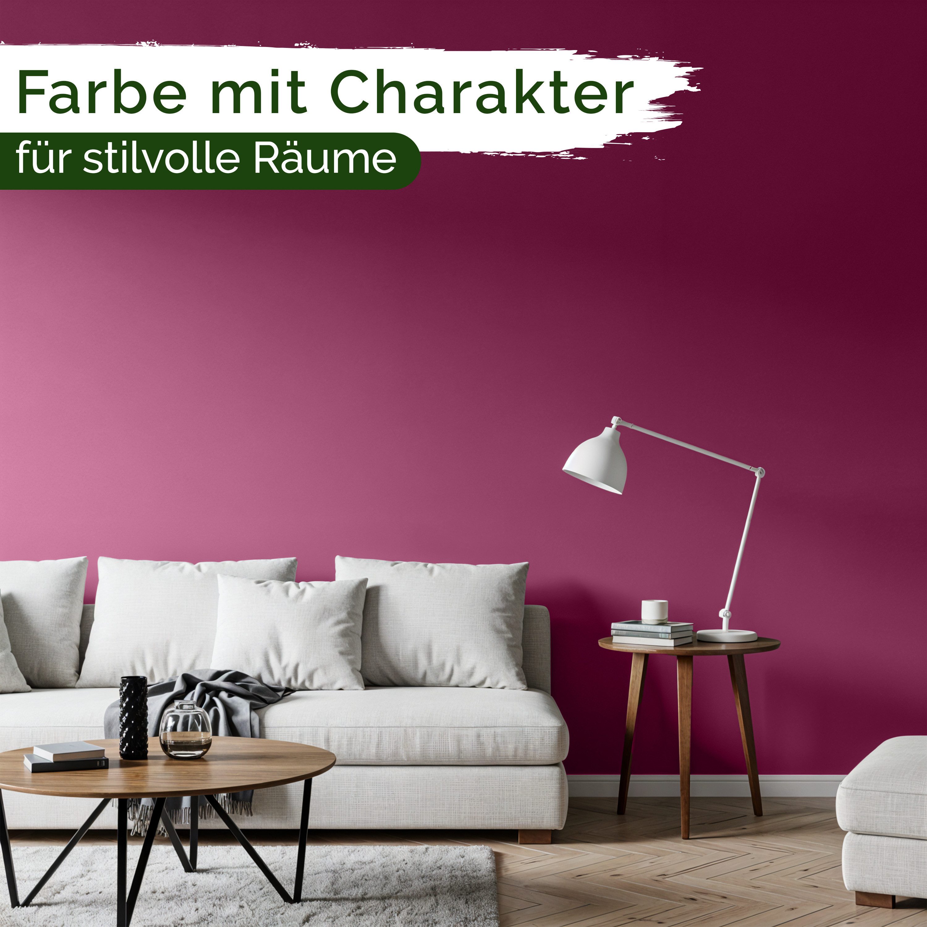 Veluxis Wandfarbe Veluxis® Edle Wandfarbe, für den Innenraum - Deckkraft-Klasse 1, Streifenfrei & tropfarm