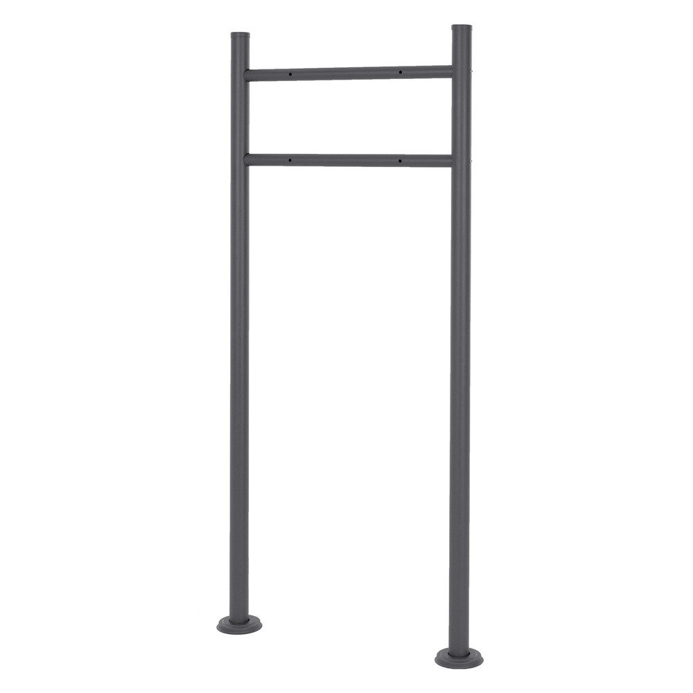 ML-DESIGN Briefkastenständer Standfuß aus Edelstahl für Wandbriefkasten Briefkastenpfosten, Ständer, (Anthrazit rund Höhe 120 cm Freistehend Halterung für Briefkasten)