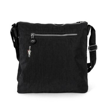 BAG STREET Umhängetasche Bag Street Damenhandtasche Umhängetasche (Umhängetasche), Umhängetasche Nylon, schwarz ca. 26cm x ca. 27cm