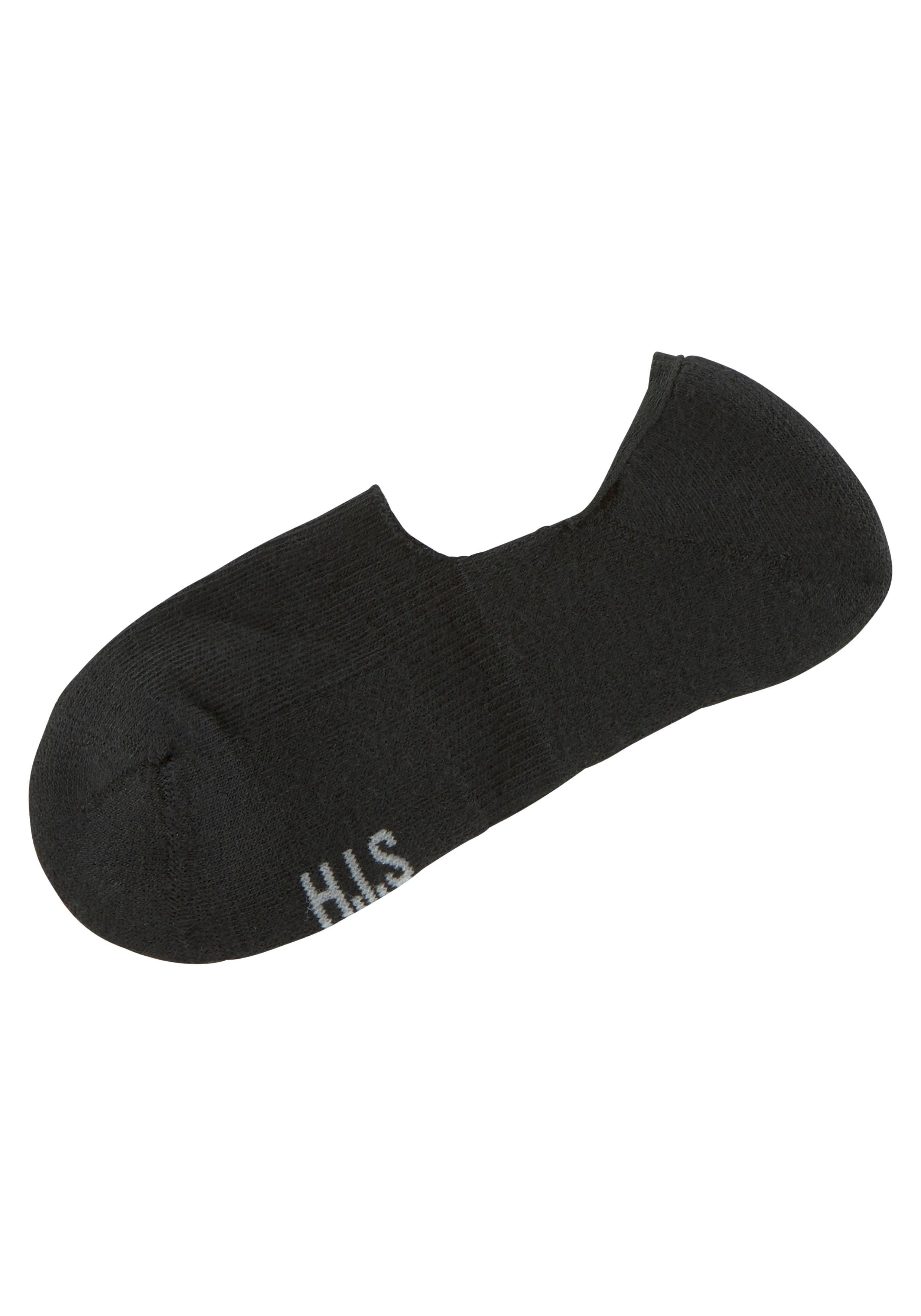 H.I.S Füßlinge Damen Herren No Show Sneaker socken Atmungsaktiv (Packung, 6-Paar, bis Gr. 43-46) mit softem Frottee