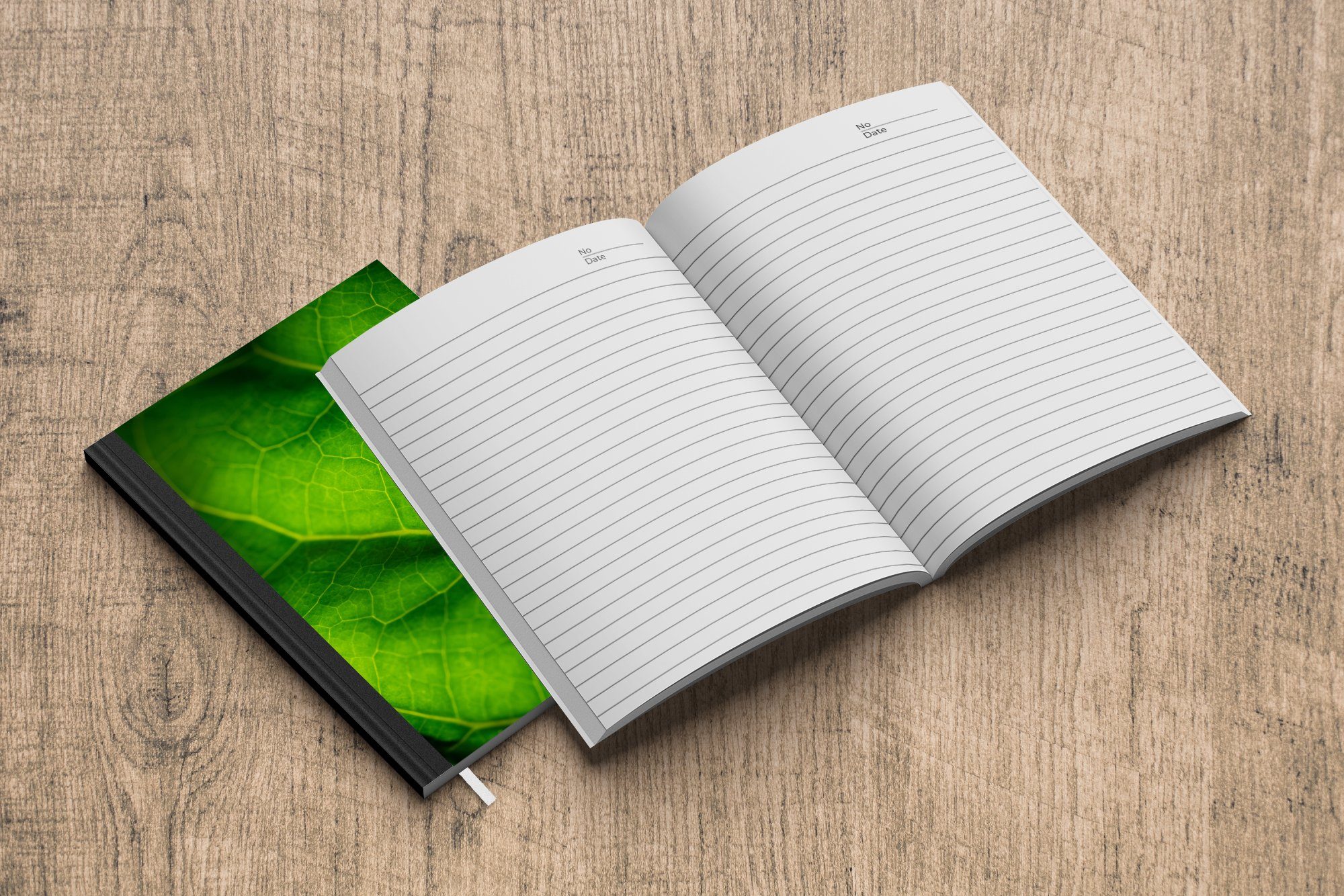 MuchoWow Notizbuch Grüne Farben Journal, Tagebuch, Seiten, Notizheft, botanischen Merkzettel, Blattes, 98 eines A5, Haushaltsbuch