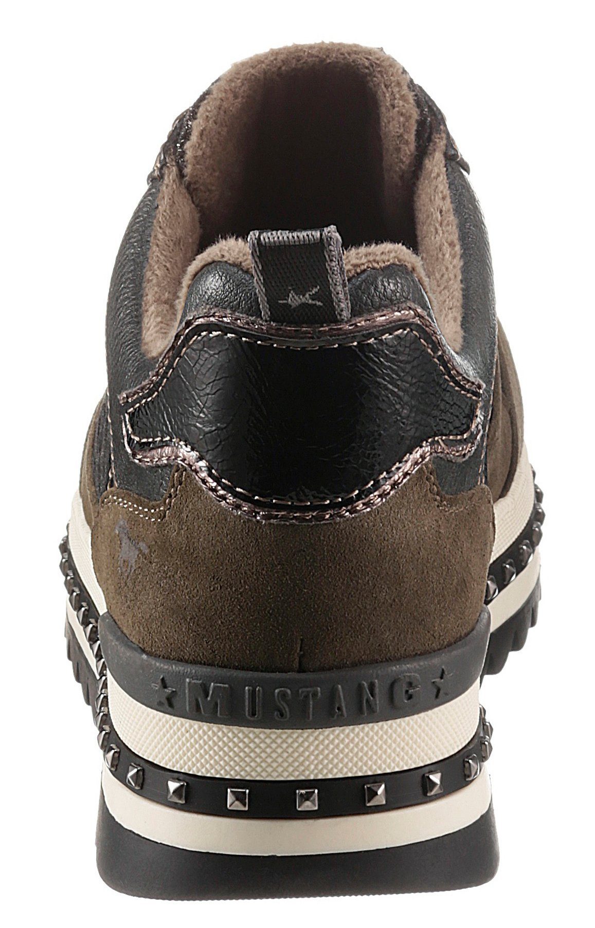 Schuhe Sneaker Mustang Shoes Plateausneaker mit Zier-Reißverschluss