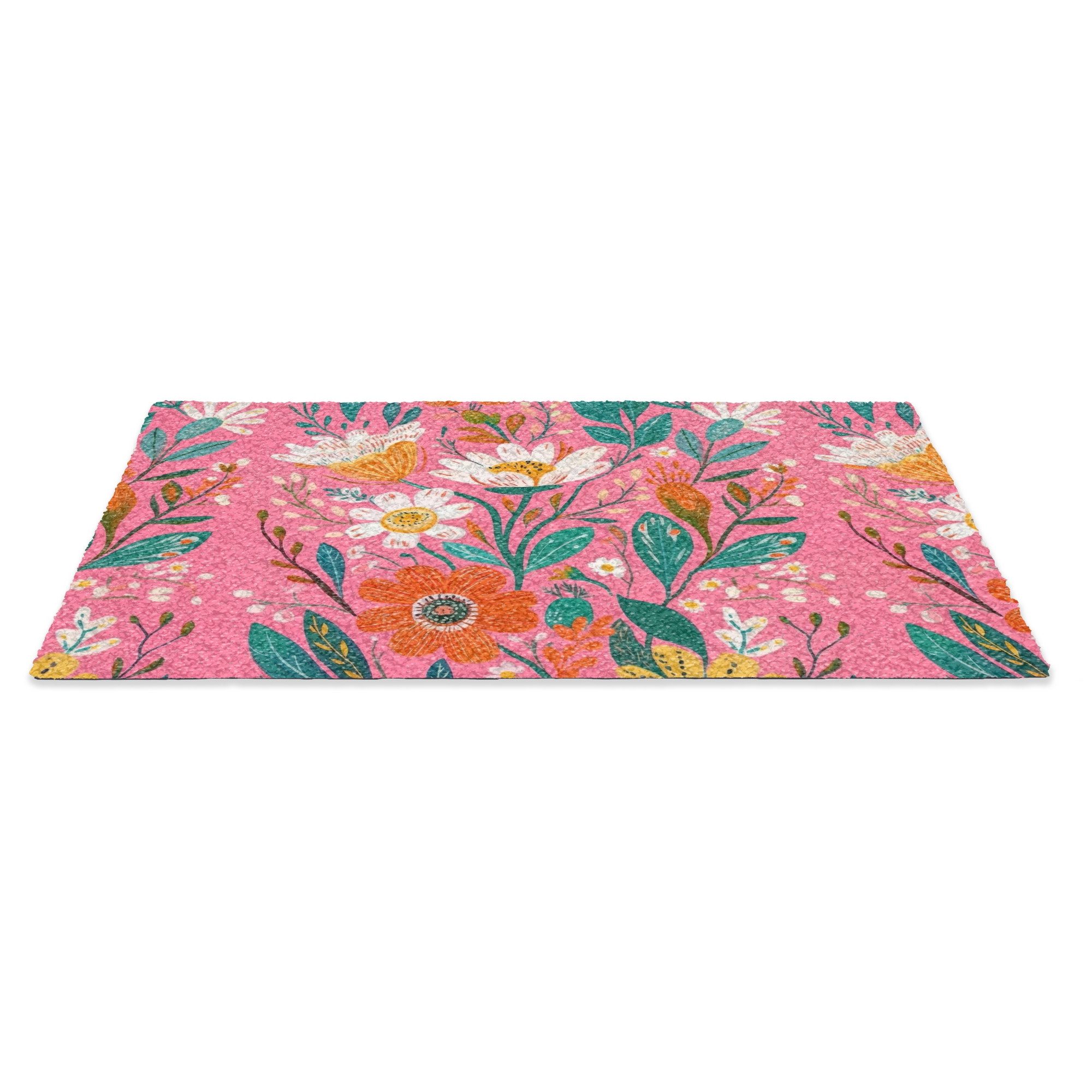 MuchoWow Fußmatte Rosa - Blumen - günstig online kaufen