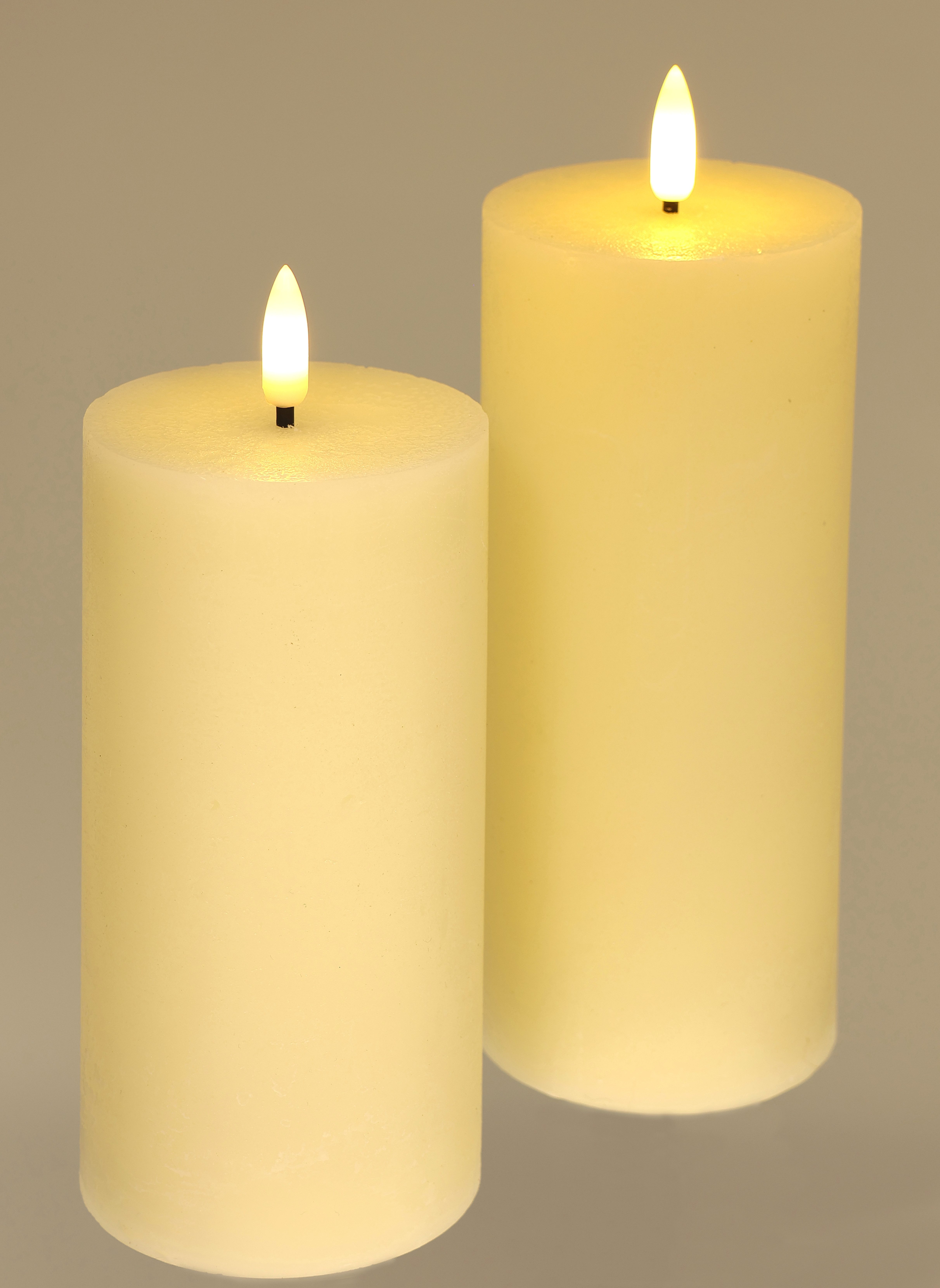 I.GE.A. LED-Kerze LED Echtwachskerze 2er Set (2-tlg), Mit Timer Flackernd S günstig online kaufen