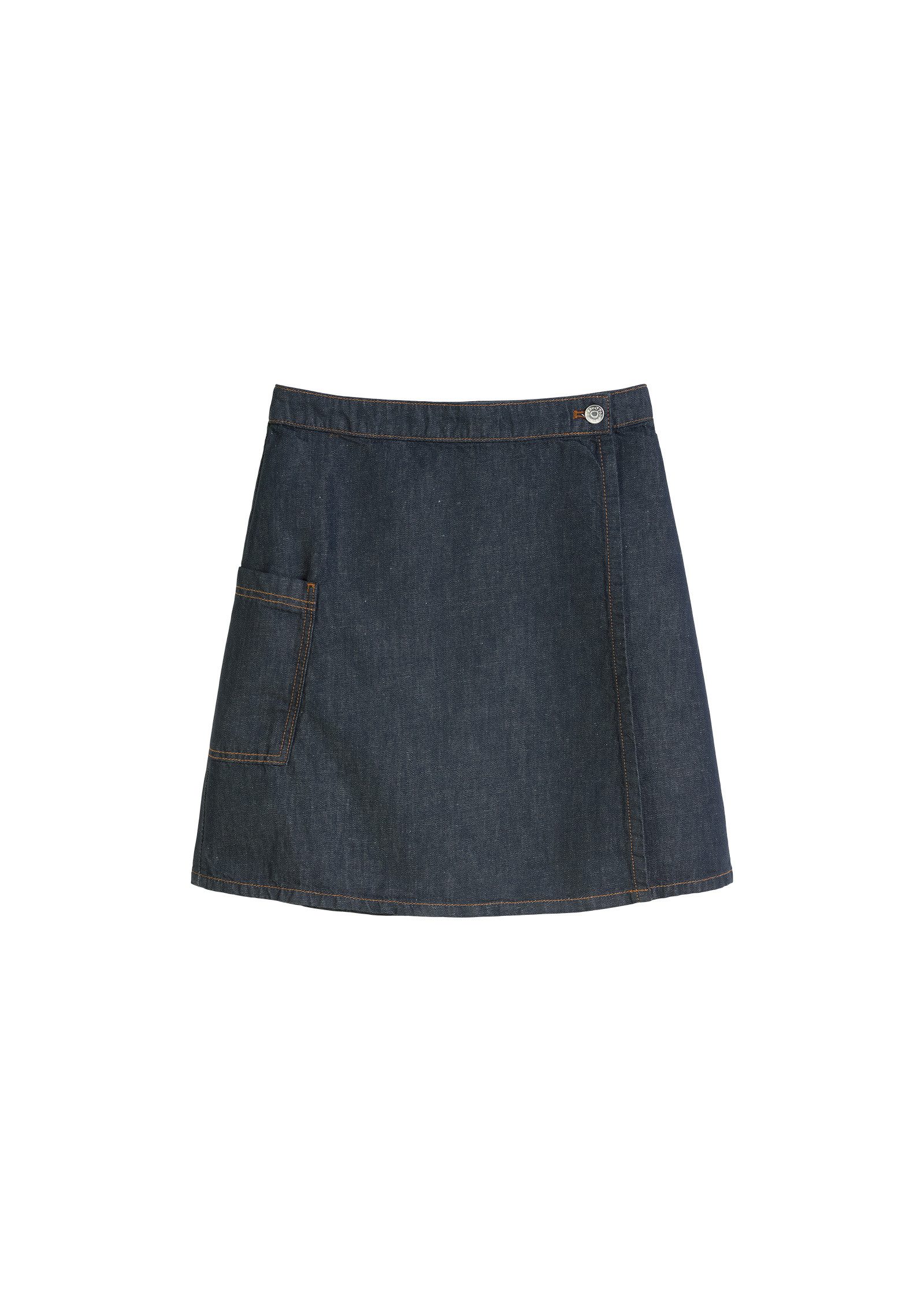 Marc O'Polo Jeansrock aus Baumwolle-Leinen-Mix