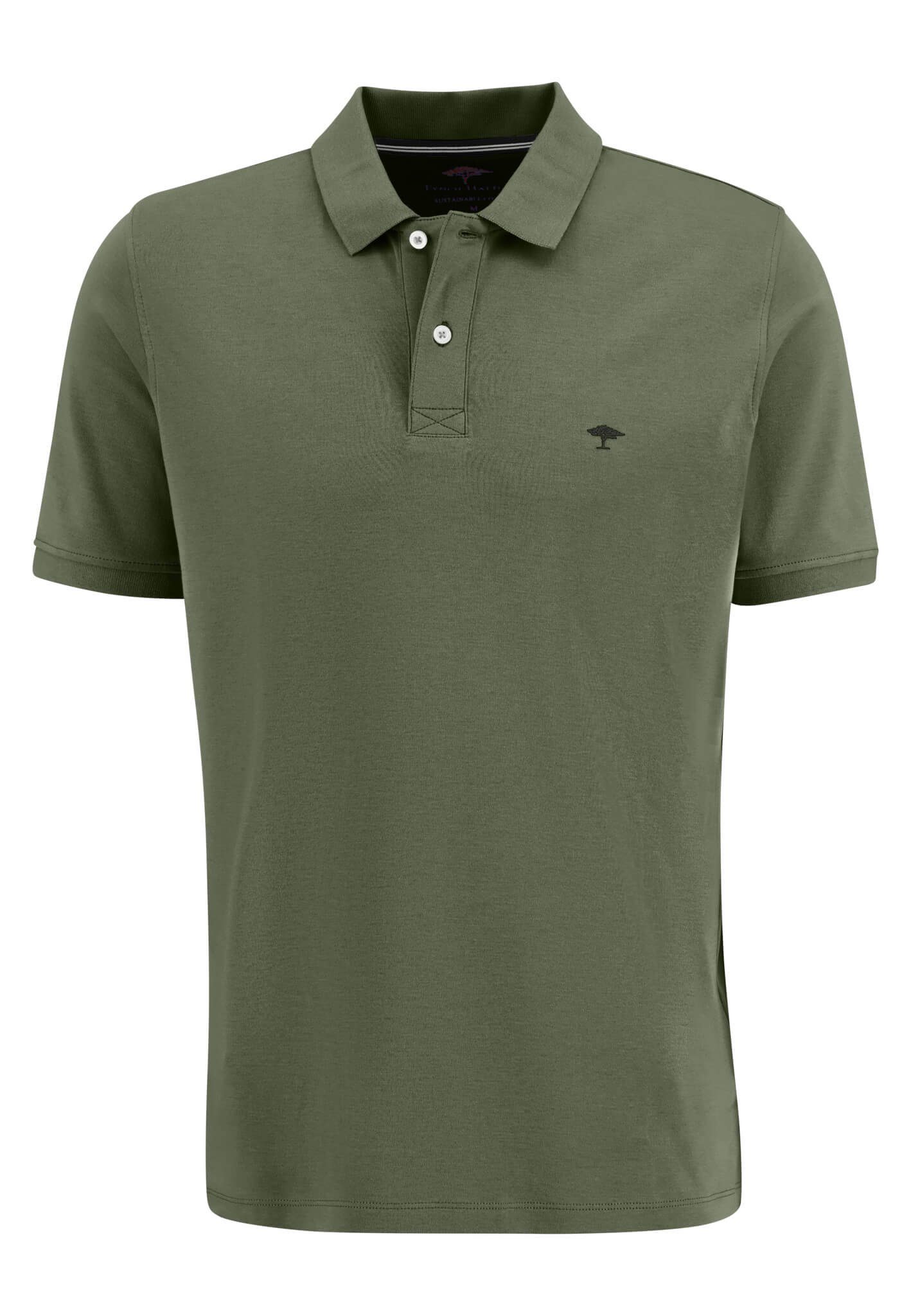 FYNCH-HATTON Poloshirt Weiches Polo-Shirt aus Interlock-Jersey (1-tlg) Dusty Olive
