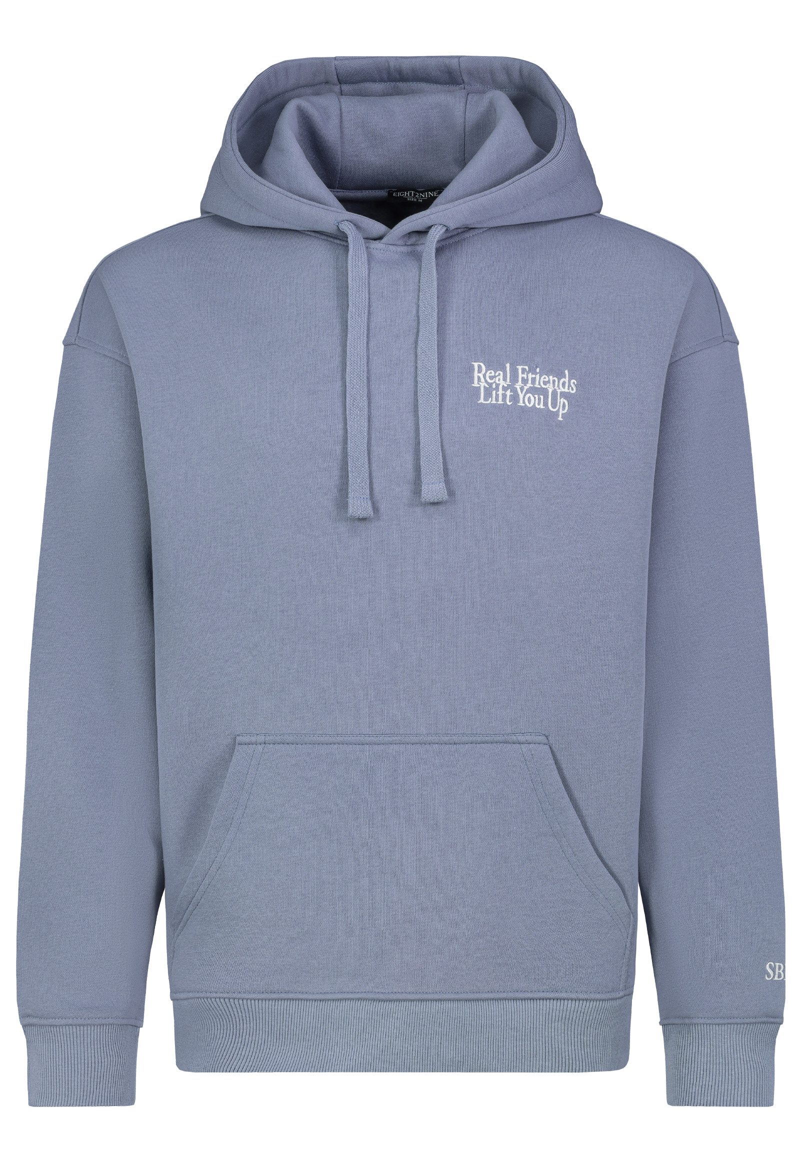 Eight2Nine Hoodie Mit Statement-Stickerei und Kängurutasche (1-tlg) Hoodie