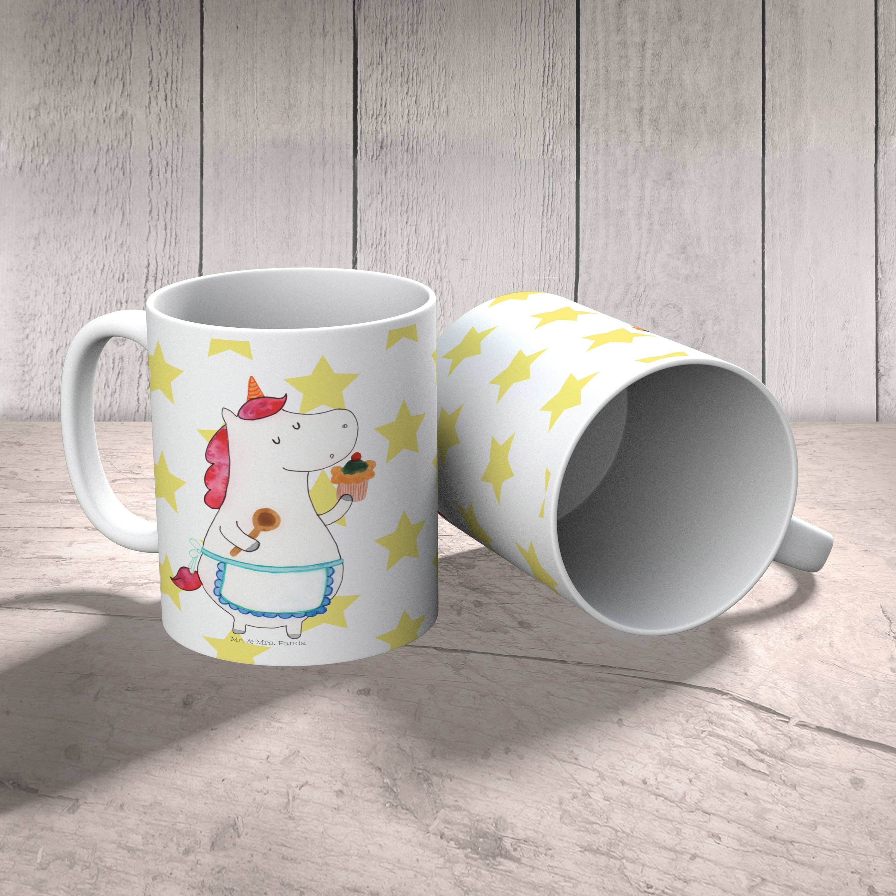 - Keramik Mr. Motive, Tasse Mrs. Tasse Kaffeetas, - Weiß Geschenk, Einhorn & Unicorn, Küchenfee Panda