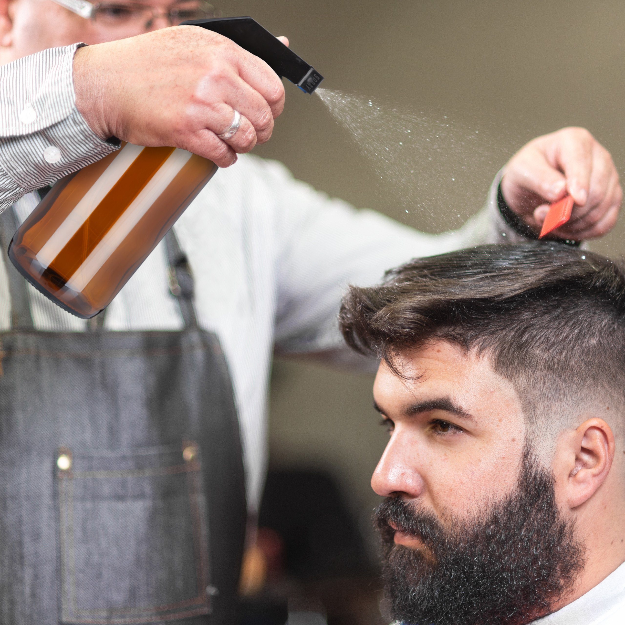 relaxdays Sprühflasche 8 x Sprühflasche Glas Braun