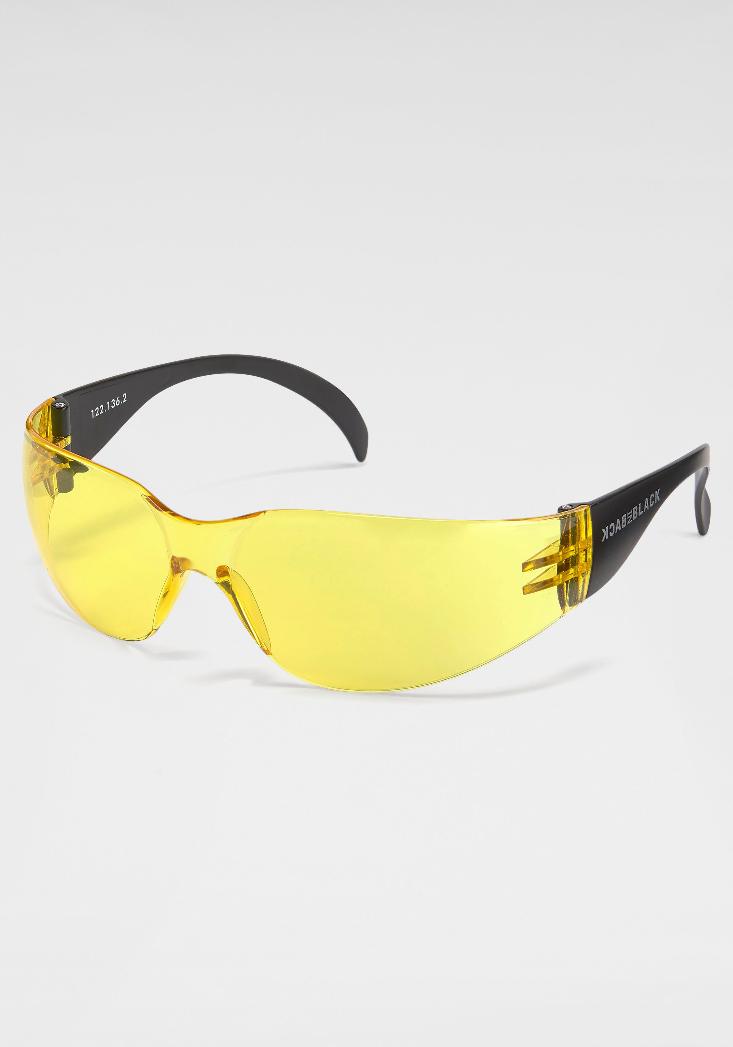 BACK IN BLACK Randlos Sonnenbrille Eyewear gelb