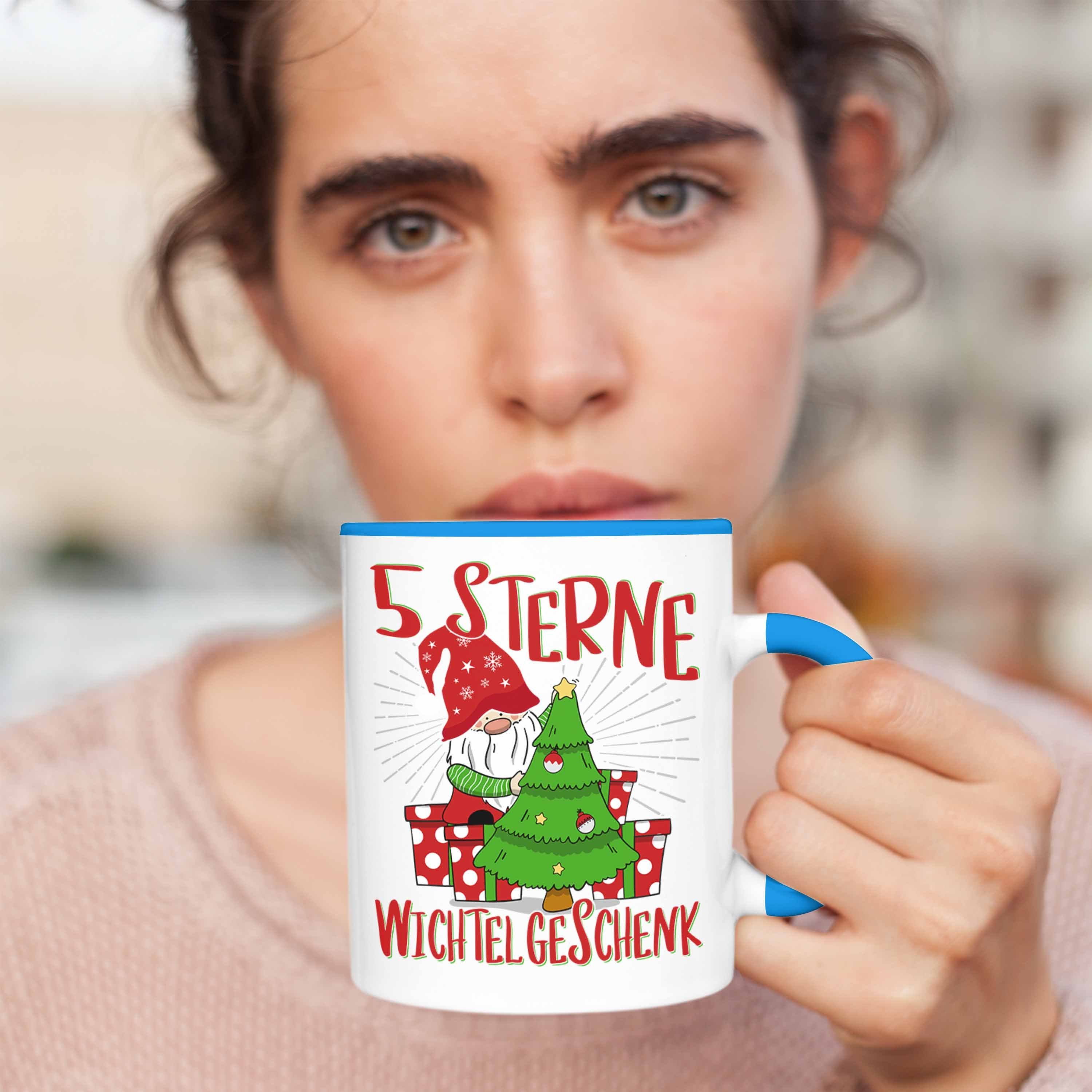 Trendation Tasse Schrott-Wichtelgeschenk Frauen Weihnach Blau für Geschenk Kollegen Wichteln