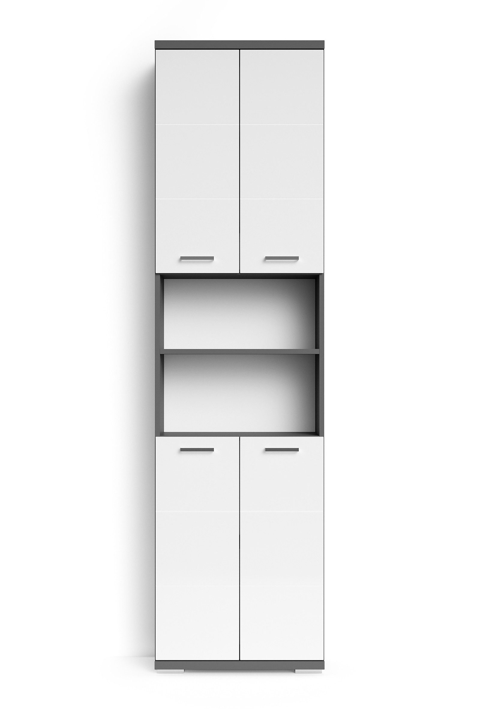 freiraum Hochschrank NEBRASKA in Anthrazit/Weiß 50 x 192 x 31,5 cm (BxHxT)