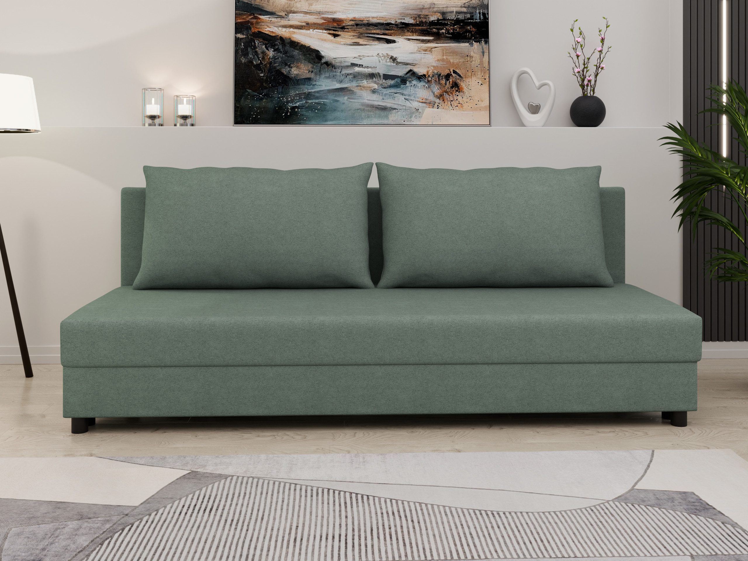 PANDA MÖBEL GmbH Schlafsofa Schlafsofa FACILE mit Bettkasten – Moderne 2-in-1 Couch mit Stauraum, mit Relaxfunktion