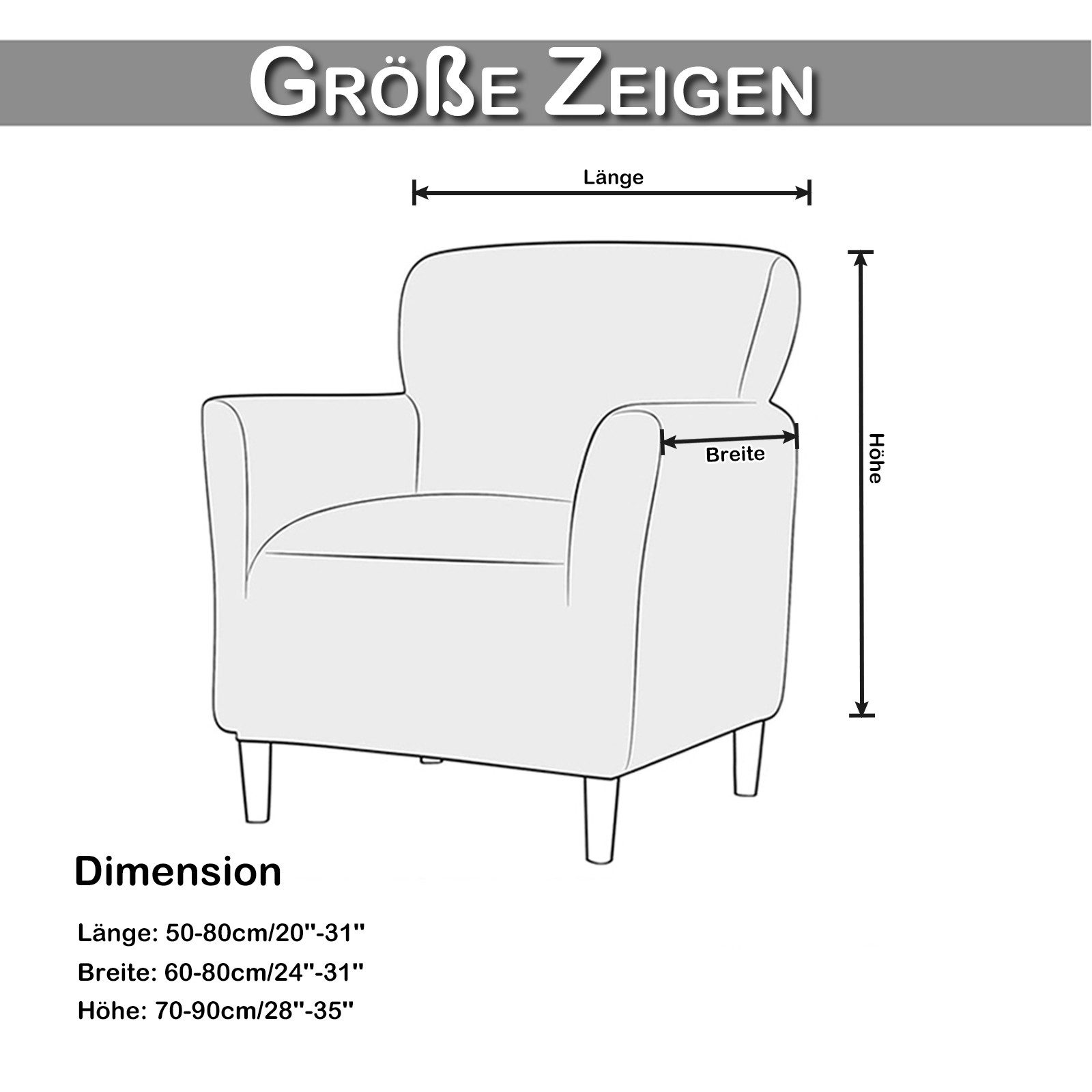 Jibenhome Sesselhusse Sesselhusse Bezug für Sessel,Relaxsessel,Sofabezug 1 günstig online kaufen