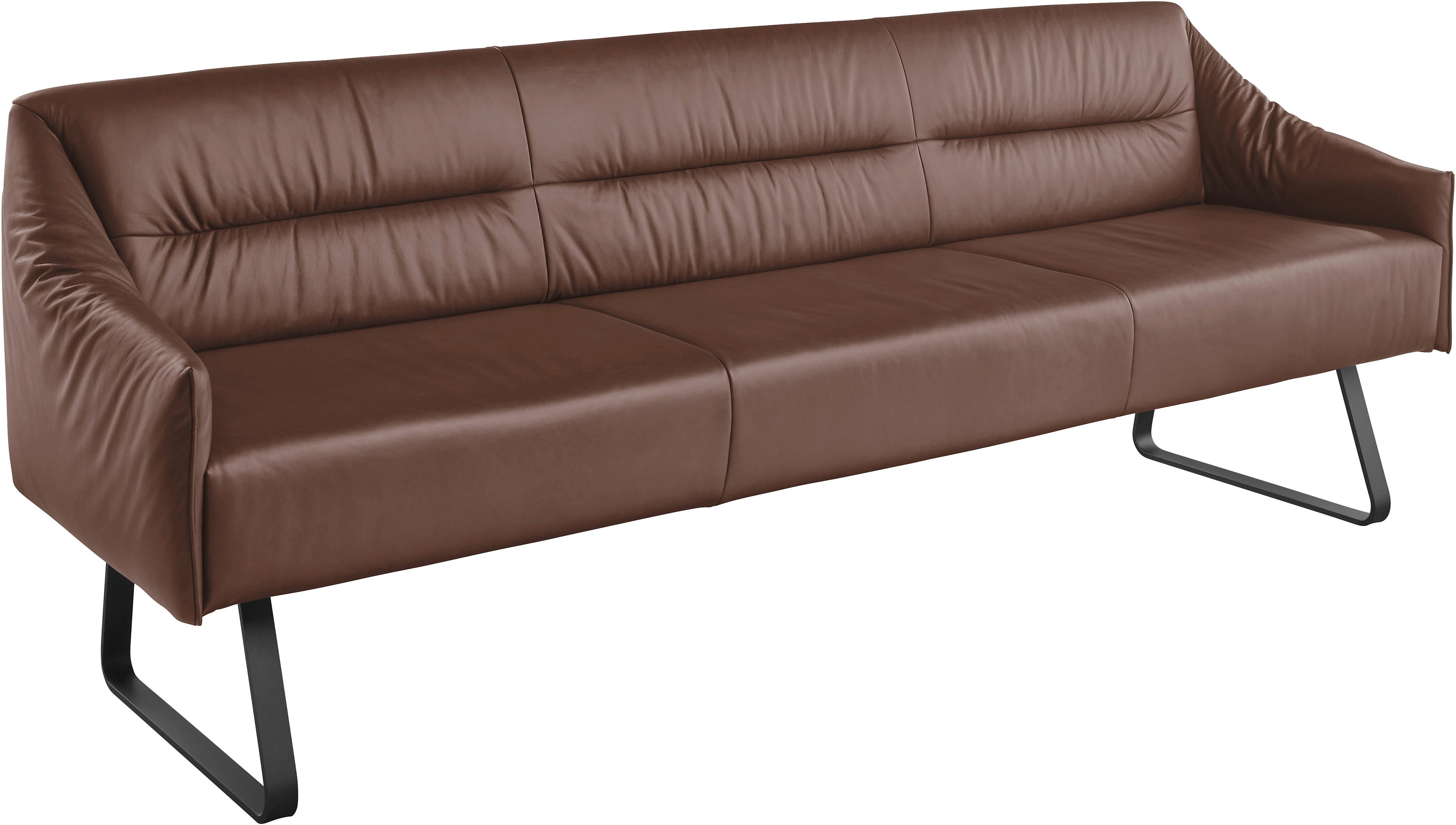 Musterring Essbank JustB! SP500 (1-St), Metallkufe schwarz, verschiedene Farben, Breite 220 oder 250 cm
