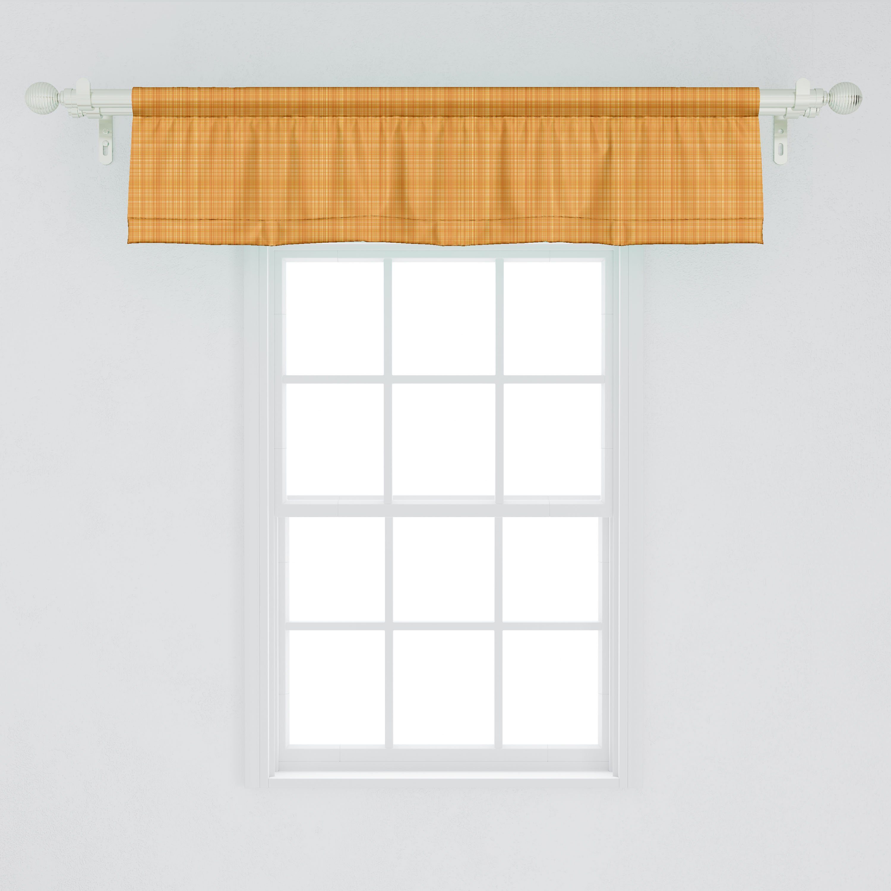 Vorhang Dekor Stangentasche, Volant für Abstract Texture Orange Abakuhaus, Gestreifte Microfaser, Scheibengardine Küche mit Schlafzimmer