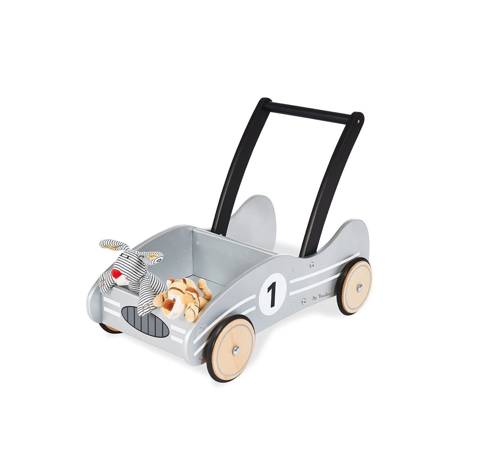 Pinolino® Ходунки Kimi Lauflernhilfe, ergonomischer Griff mit Bremssystem - ab 1 Jahr, (1-tlg), aus Holz, einstellbares Bremssystem