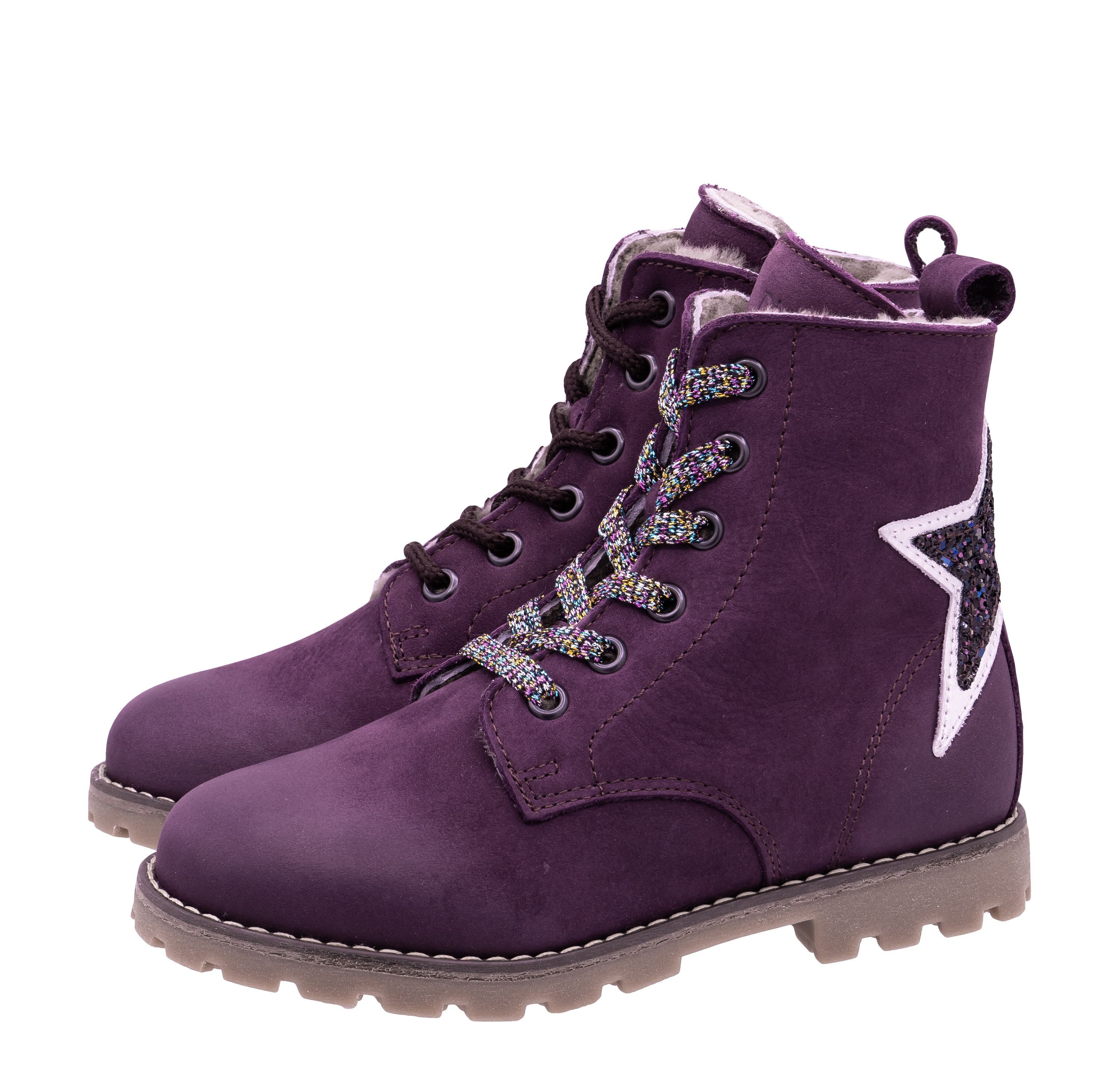 Dianetti Dianetti Stiefel Boots Mädchen 9907 Schnürboots Lammfell Stiefelette