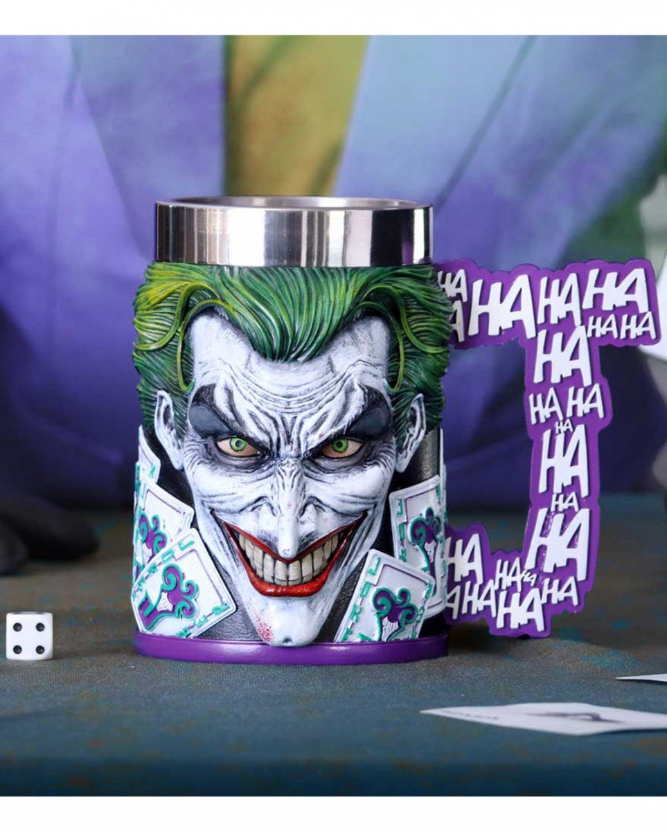 Polyresin / Krug Comics DC Joker"; Horror-Shop Geschirr-Set 15,5cm, Edelstahl ";Der von